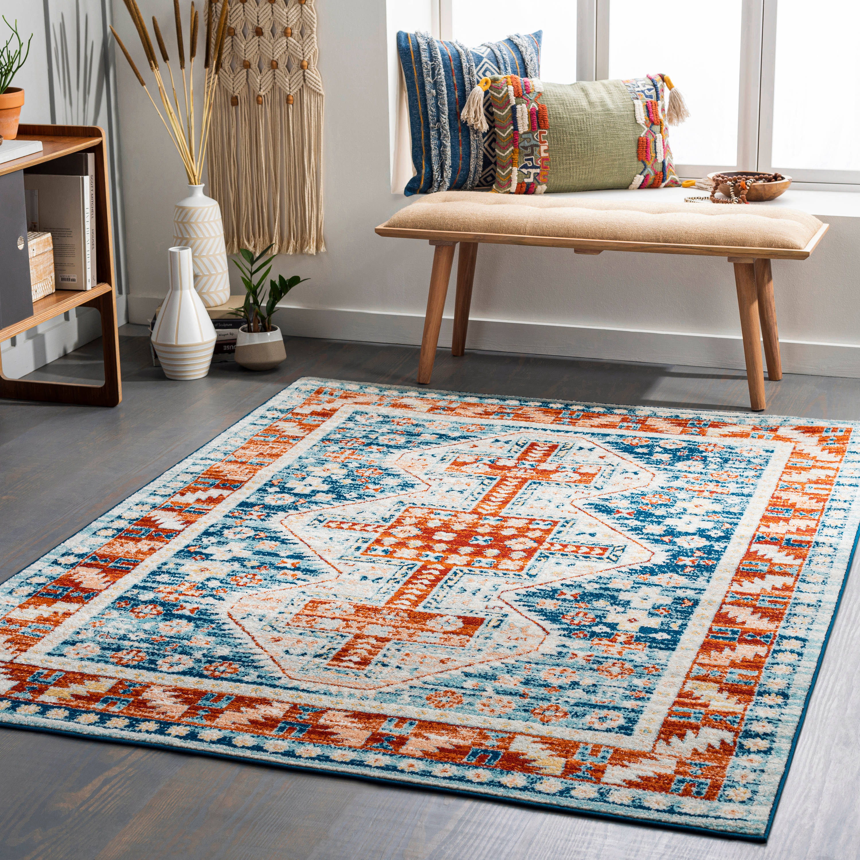 Artistic Weavers TVZ2314-537 Tevazu 5 X 7 Light Grey Indoor Geometric Oriental Area Rug