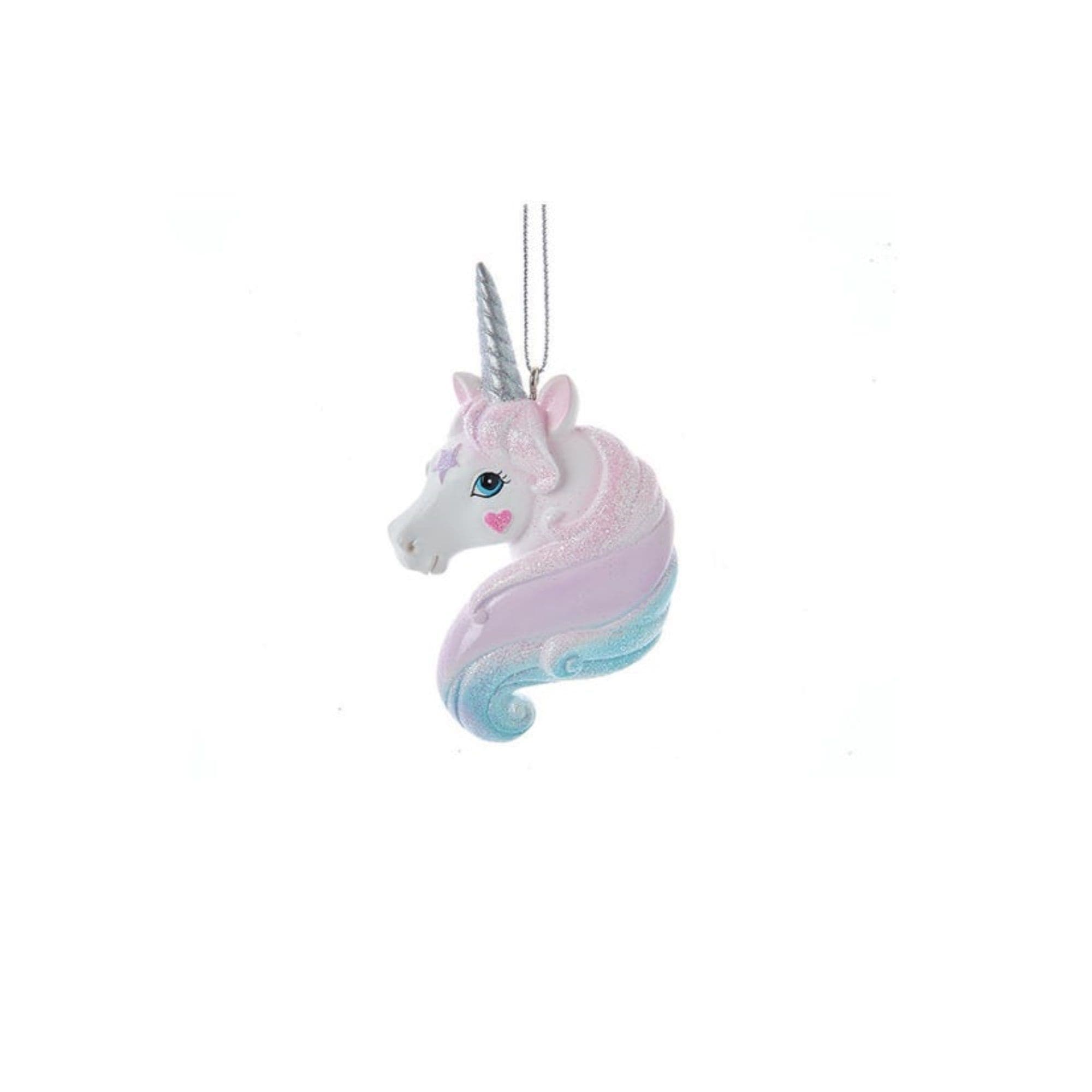 Kurt S. Adler 086131663581 Kurt Adler Resin Ornament for Christmas Tree - Unicorn Head