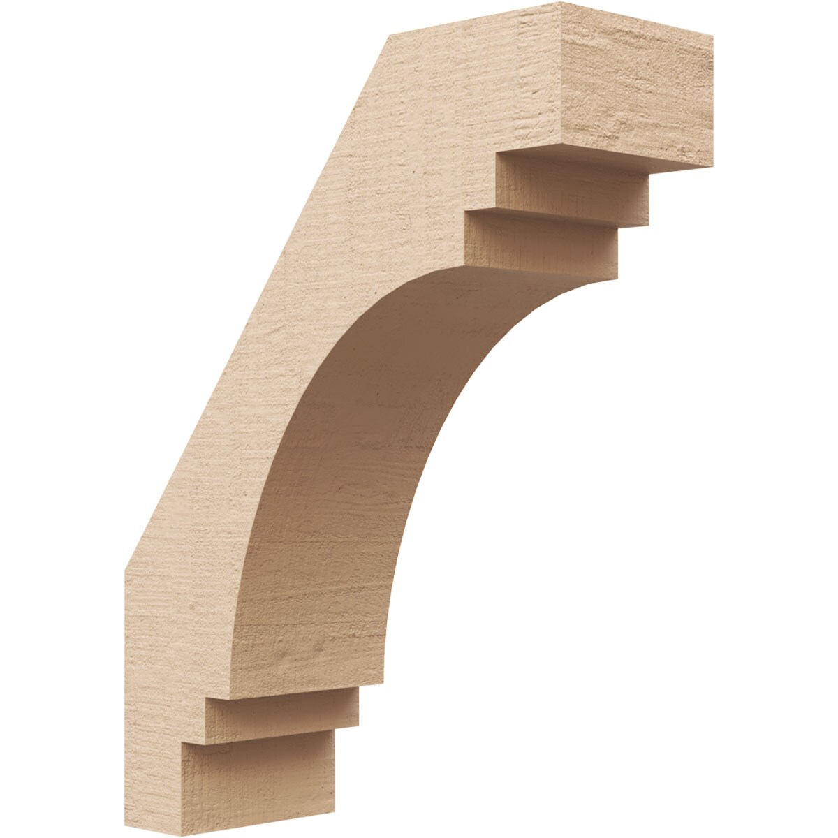Ekena Millwork BRCUR05X14X18PECRCPR 5-in x 18-in x 14-in Primed Urethane Pescadero Rough Cedar TimberThane Knee Brace