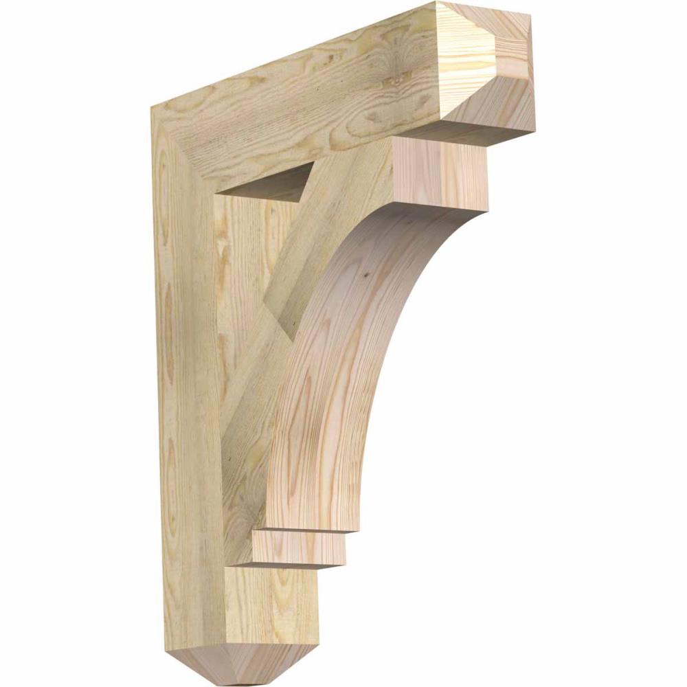 Ekena Millwork BKT06X28X32IMP04RDF Imperial craftsman rough sawn 6-in x 28-in x 32-in Douglas fir Brown Wood Standard bracket