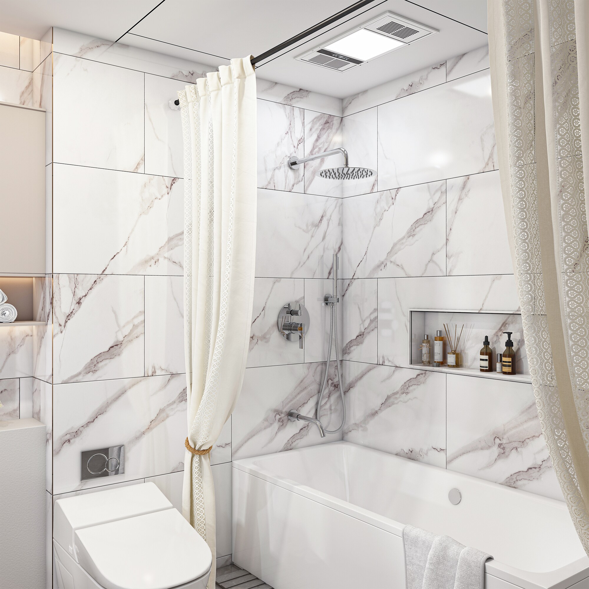 Mondawe AM-S133A3C-10CH Showerhead-Bar-Panels - View #3