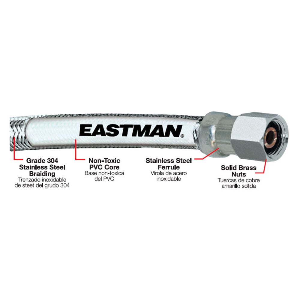 SharkBite 10-ft 0.5-in Push-to-connect Inlet x 0.25-in Compression