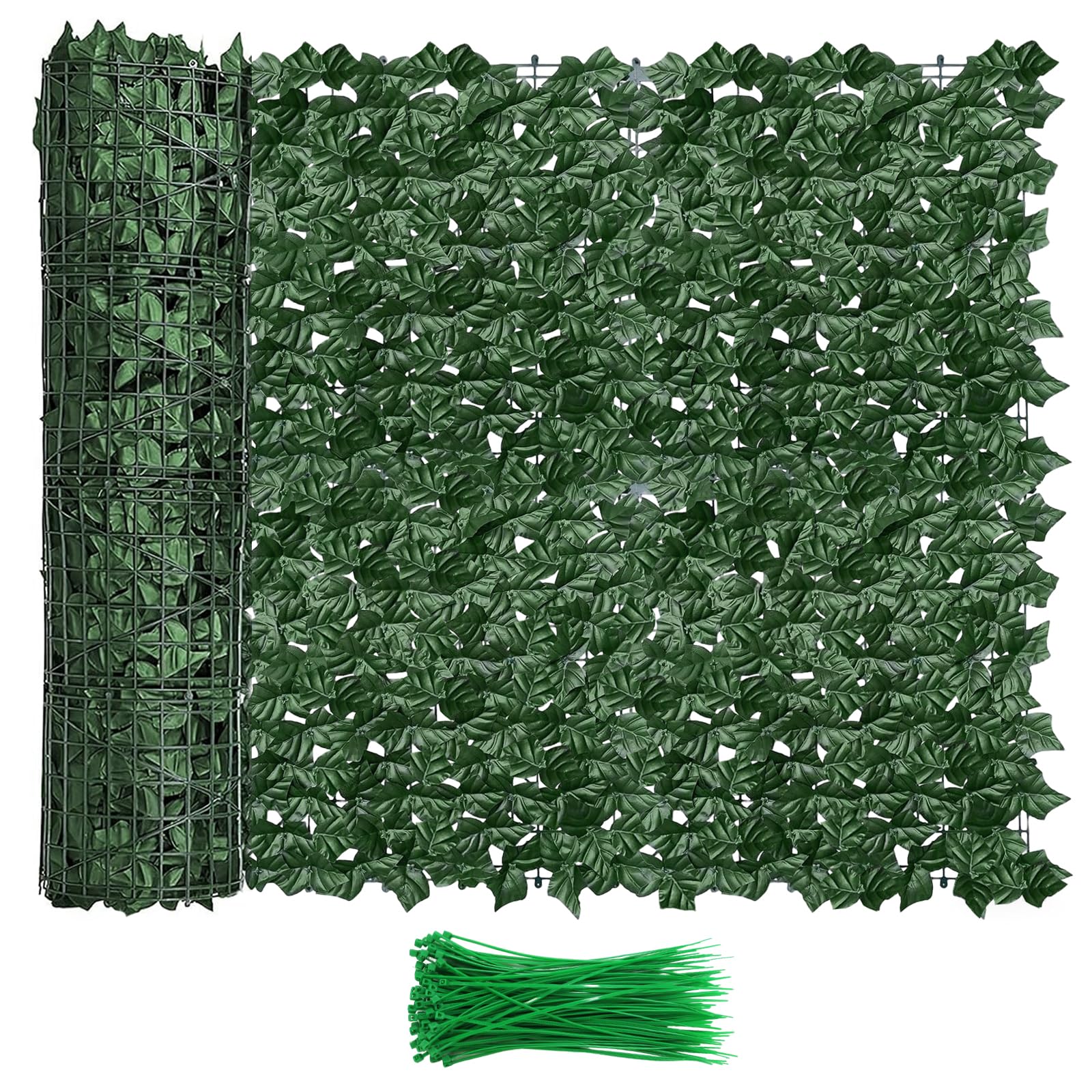 KIWDZFU Artificial Ivy Privacy Fence Wall Screen Forty by One Hundred ...