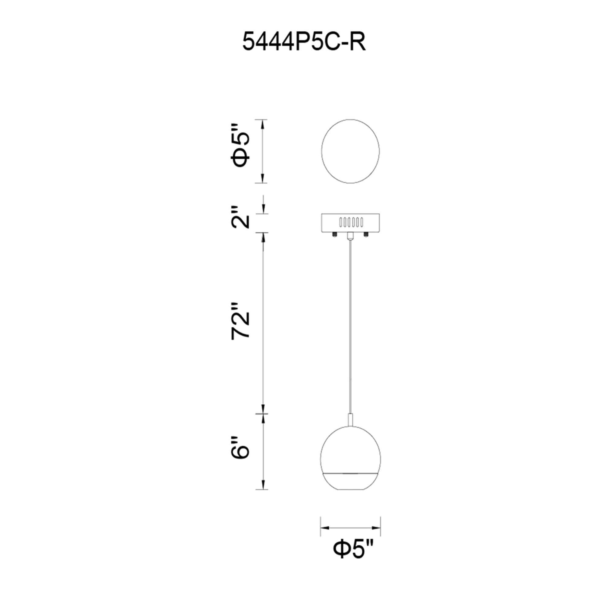 CWI Lighting 5444P5C-R Pendant-Lights - View #8