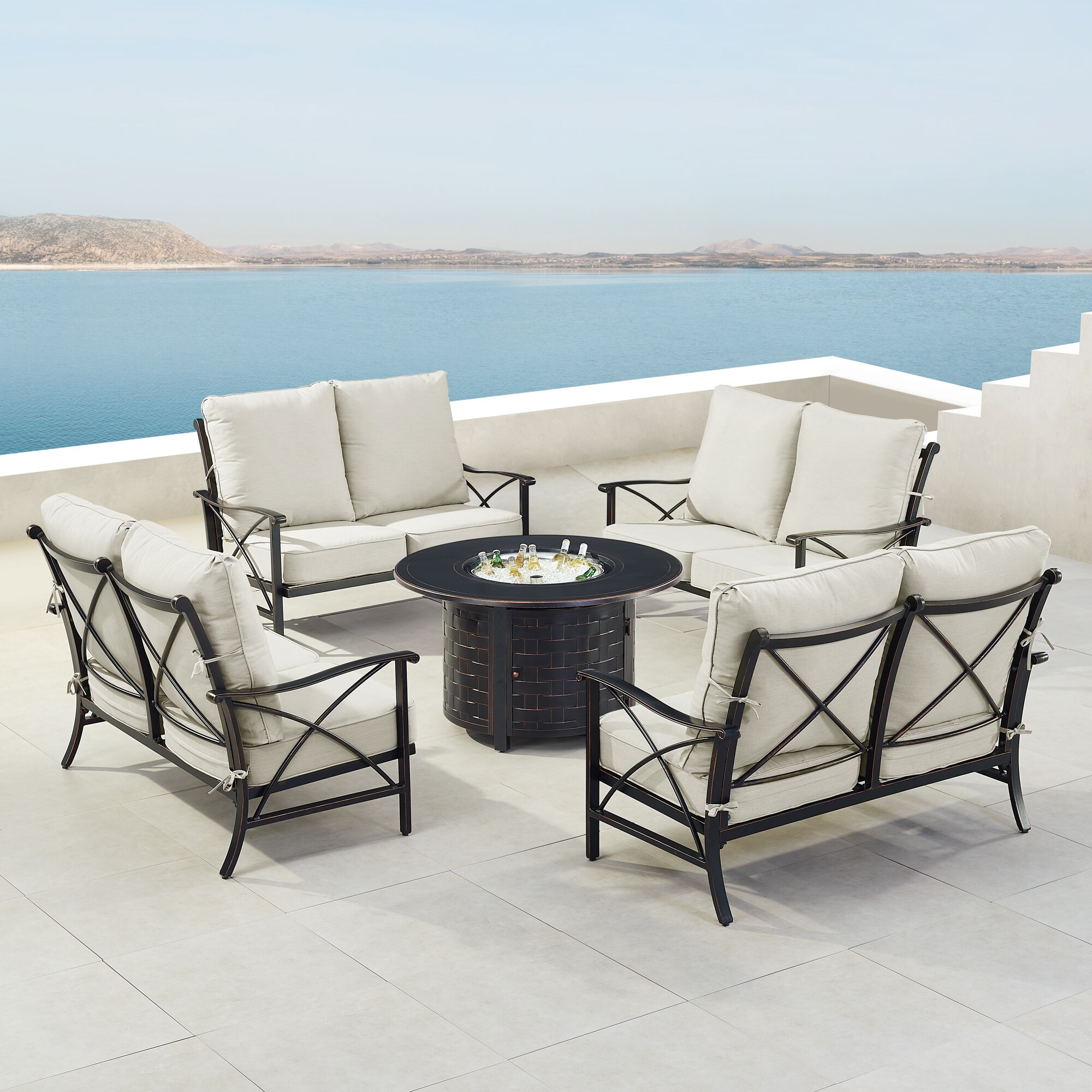 Oakland Living AHRI4LSRICOLGCUIBA Patio-Conversation-Sets - View #3