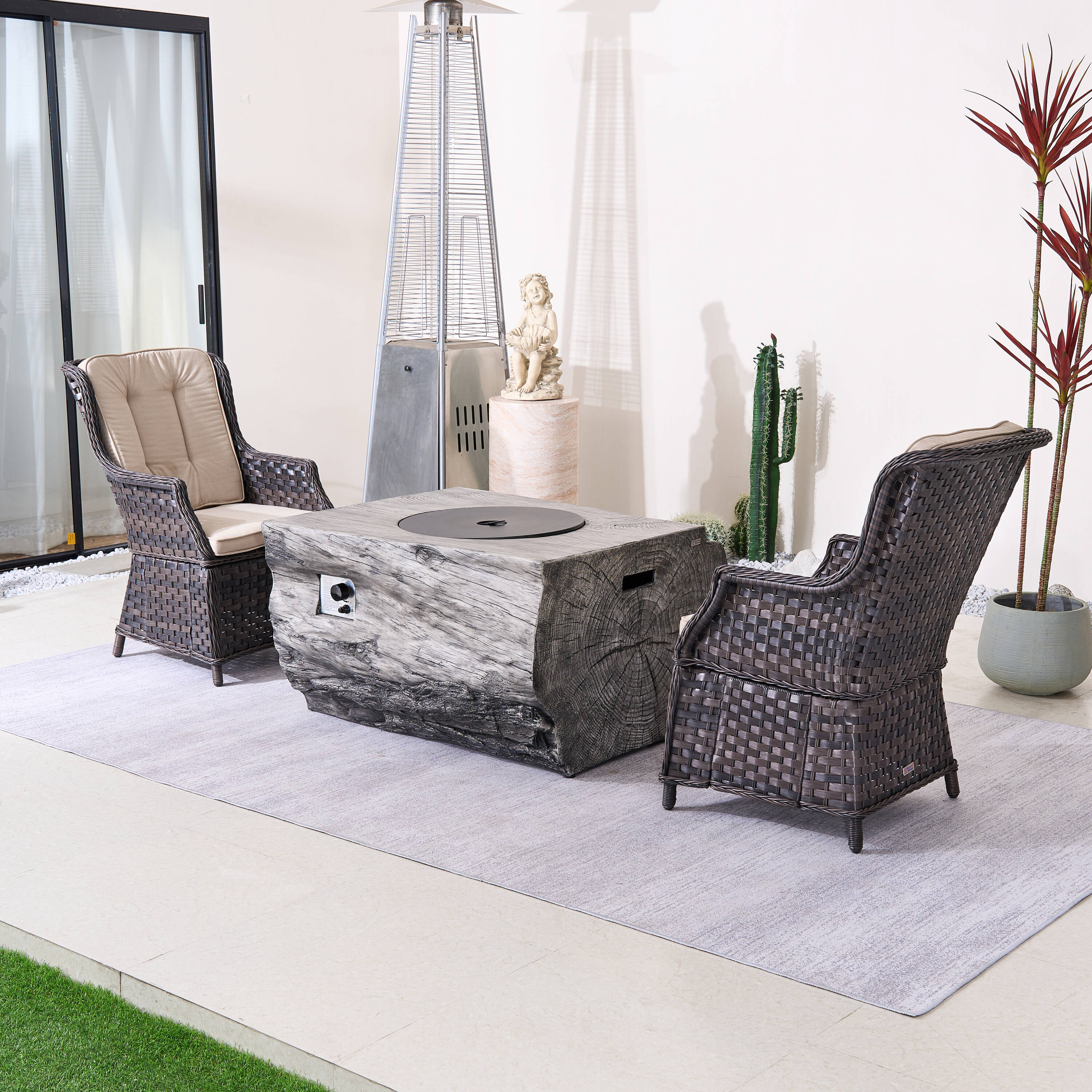 Direct Wicker DWG-2-010B&2170-GR Patio-Conversation-Sets - View #4
