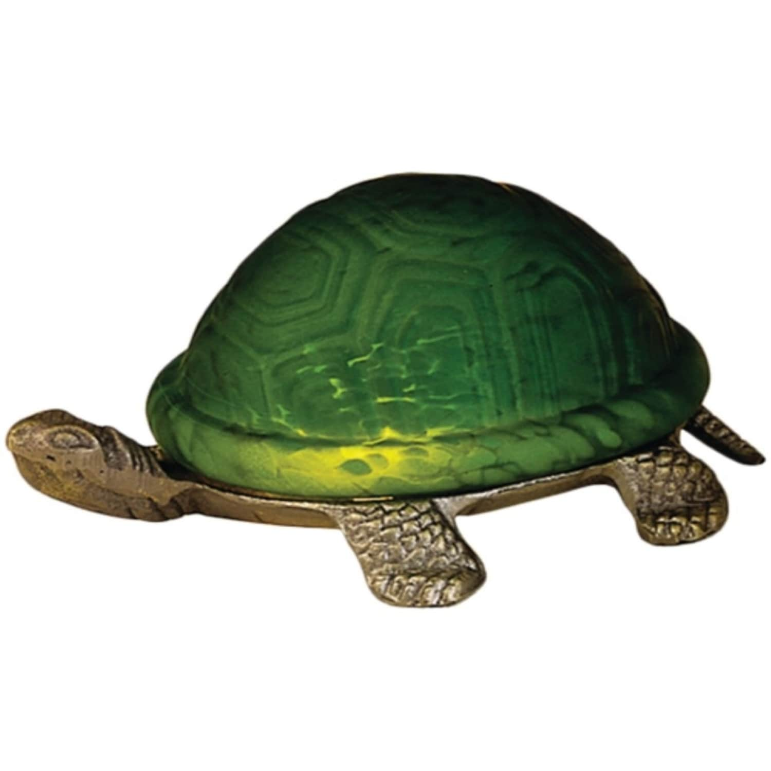 Meyda Tiffany Lighting Green Glass Turtle Table Lamp in the Table Lamps ...