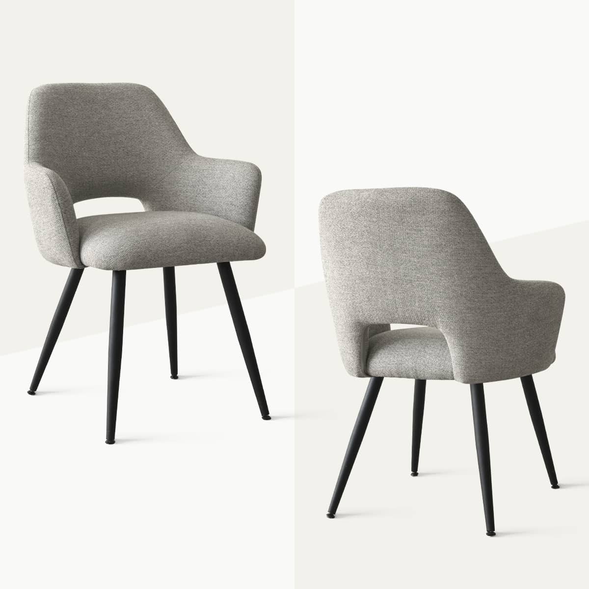 Maison Boucle EDWIN-AC-LIGHTGREY4 Dining-Chairs - View #5