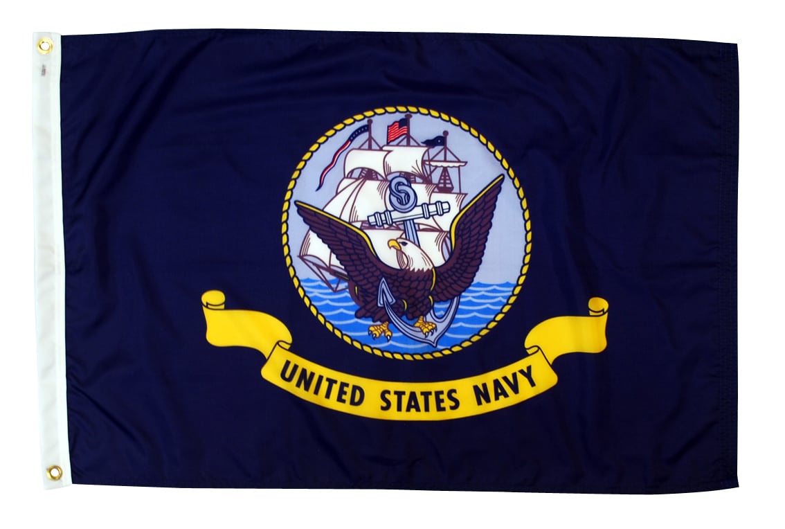 3-ft W x 2-ft H Military Navy Flag in the Decorative Banners & Flags  department at 