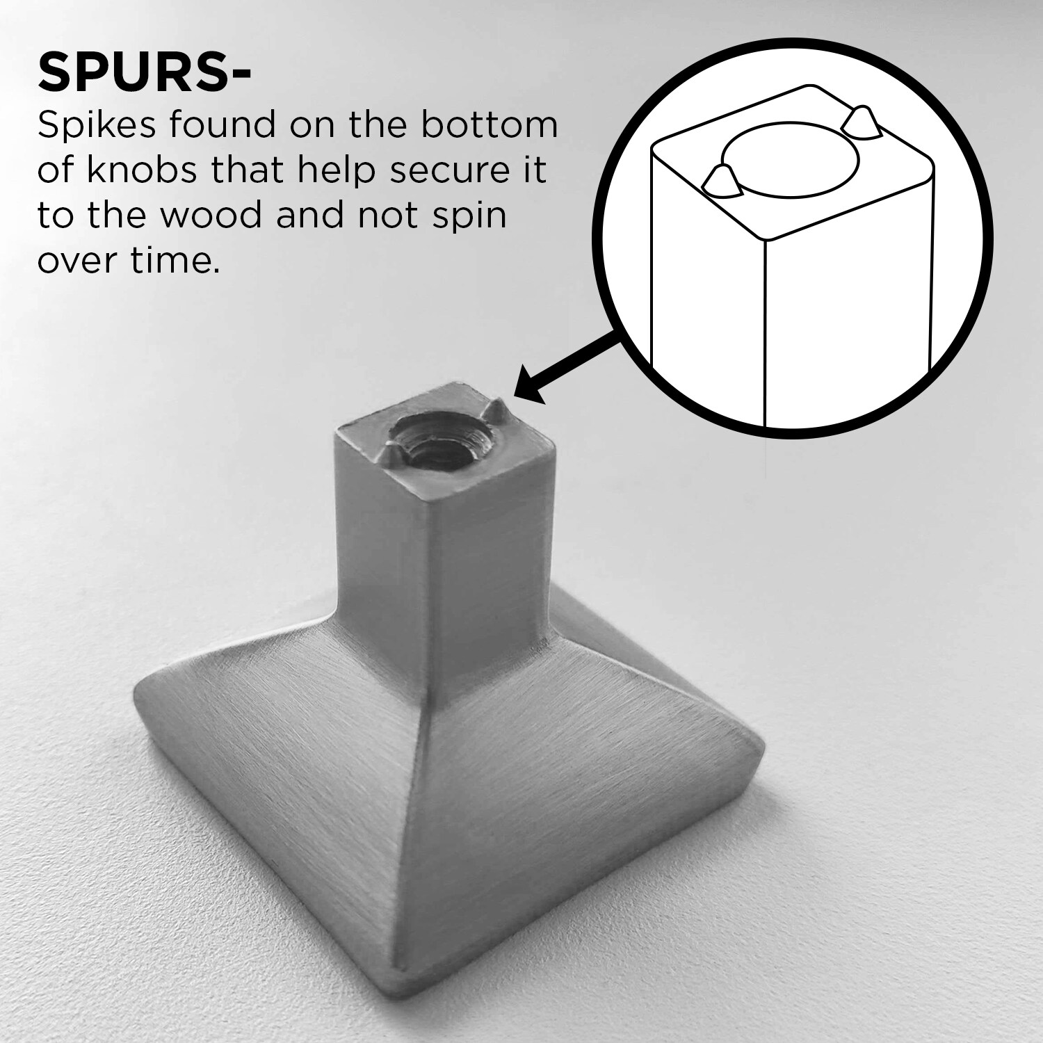 Stainless Steel T-Shape Bar Pull Knob with Mounting Hardware