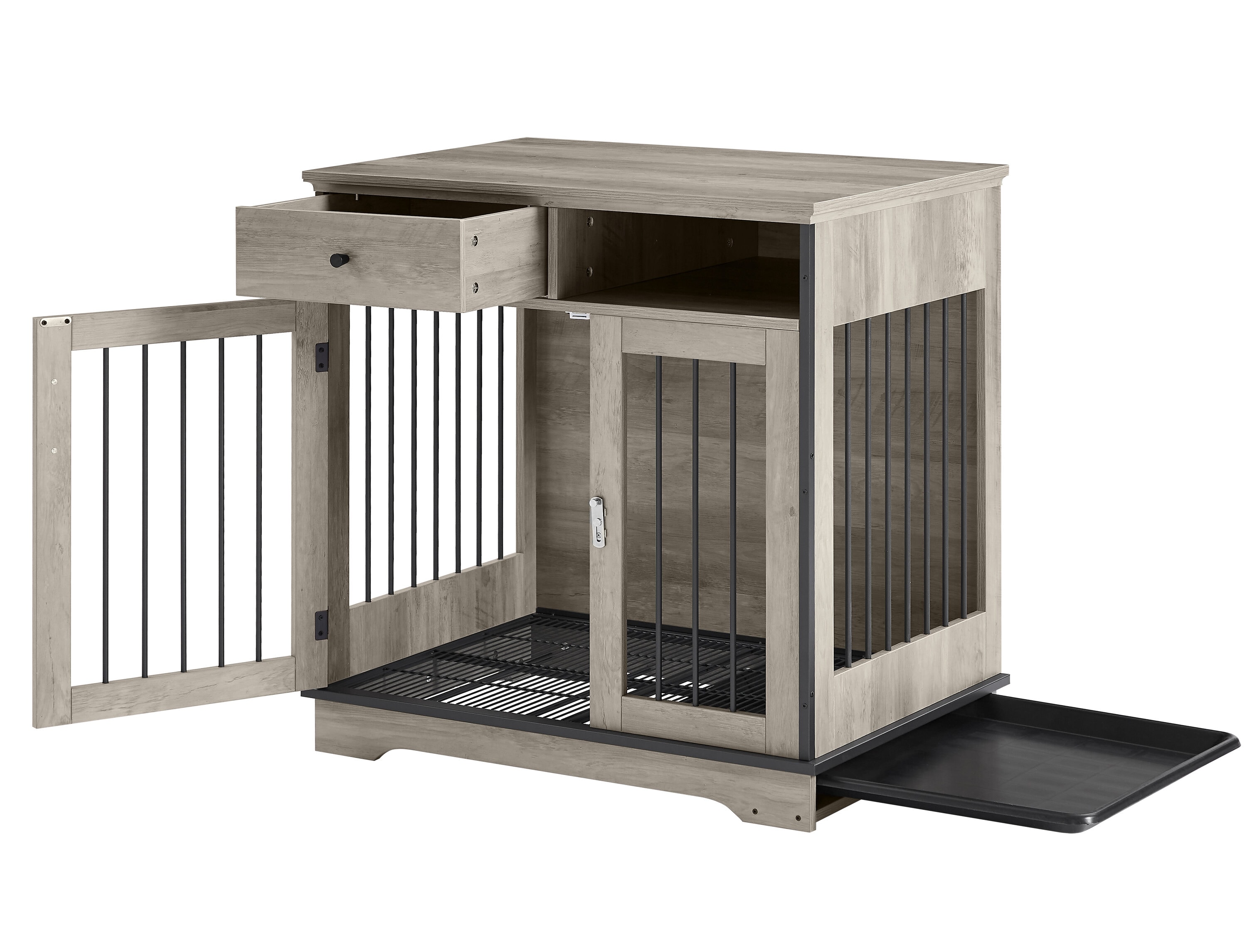 LIVIZA GIJ-DC003-32GY Medium Wire Crate Indoor (