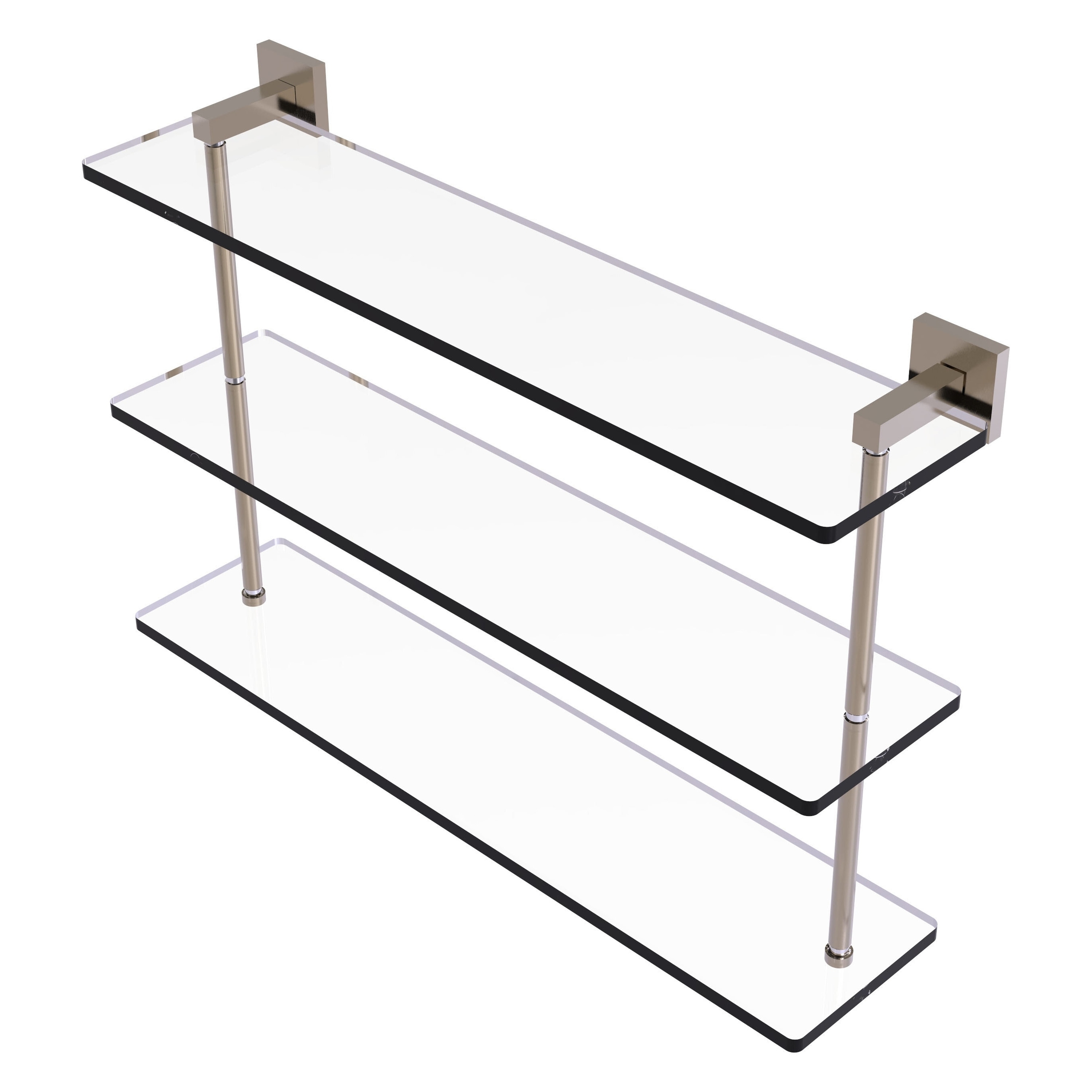 Allied Brass MT-5-22-PEW Montero Antique Pewter 3 -Tier Wall mount Bathroom Shelf ( 22-in x 14.9-in x 5-in )