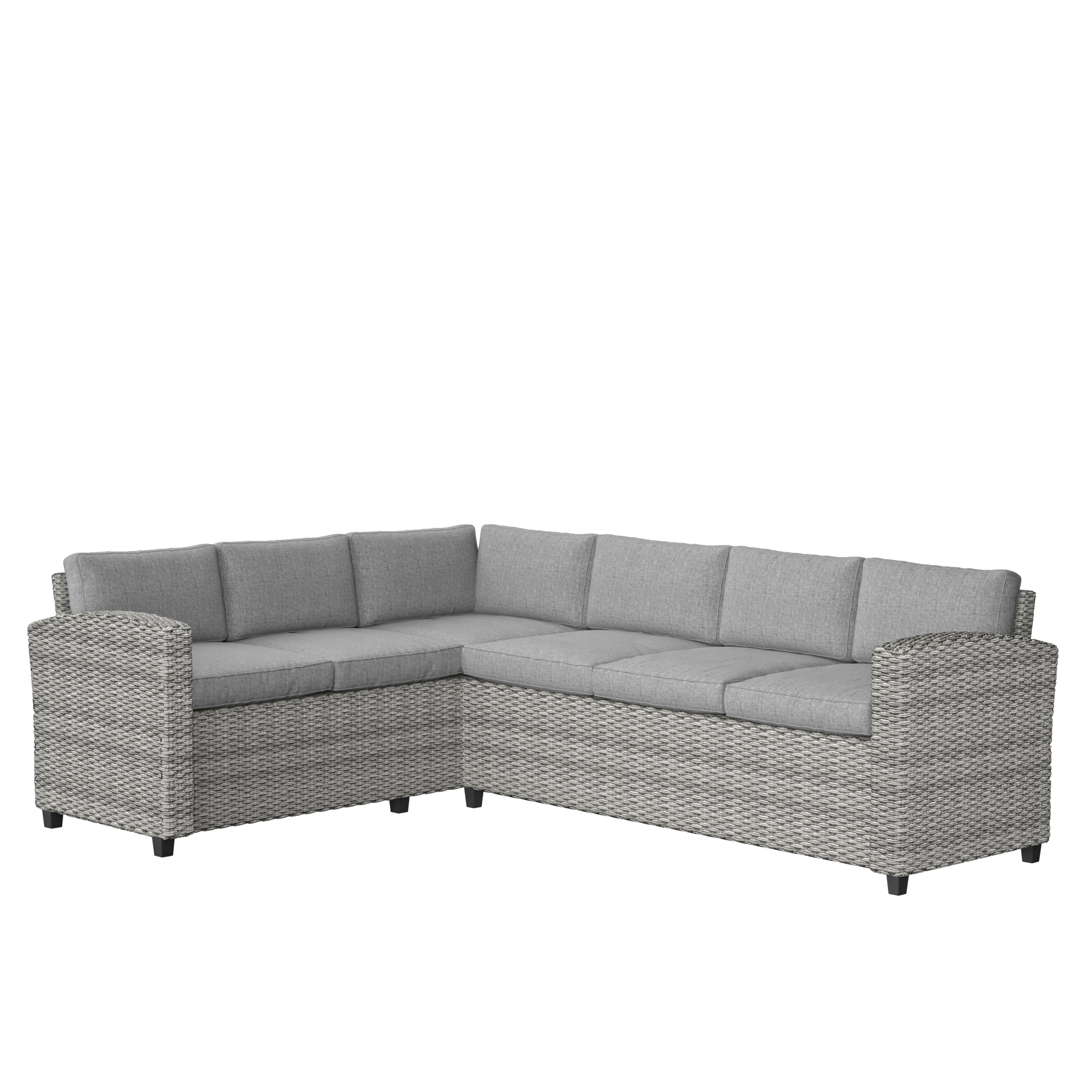 Amazonia Wicker Sofa with Gray Cushions and Wicker Frame VINH2 at Lowes.com