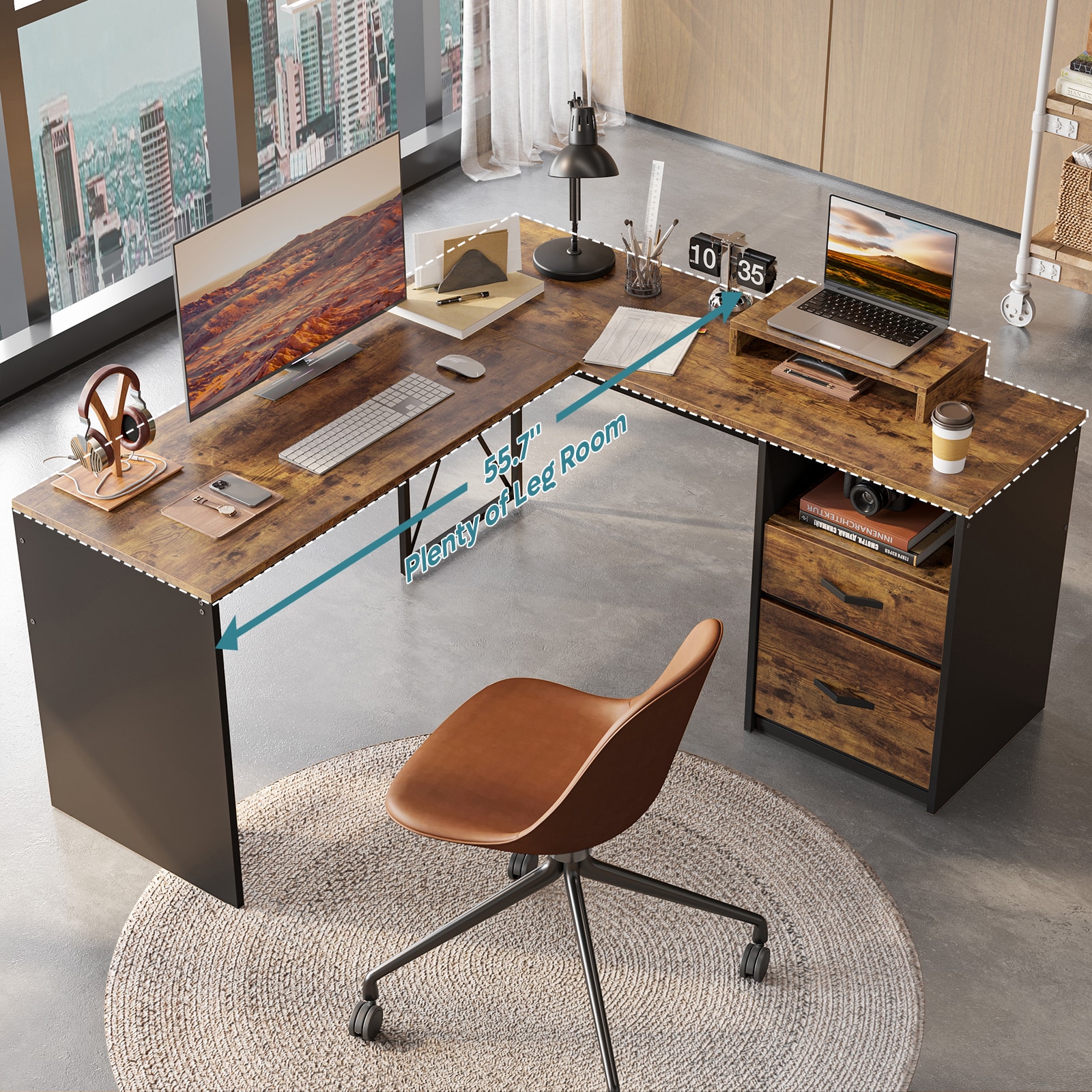 Bestier LOW-H103314A-RST desks - View #7