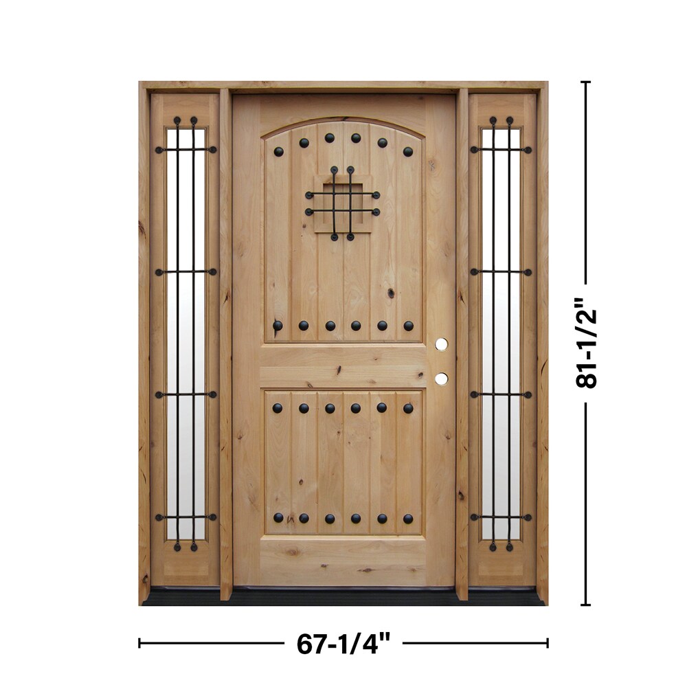 Entry Prehung Oval Glass Single Wood Door with 2 Sidelights  Home door  design, Wood front doors, Wooden front door design