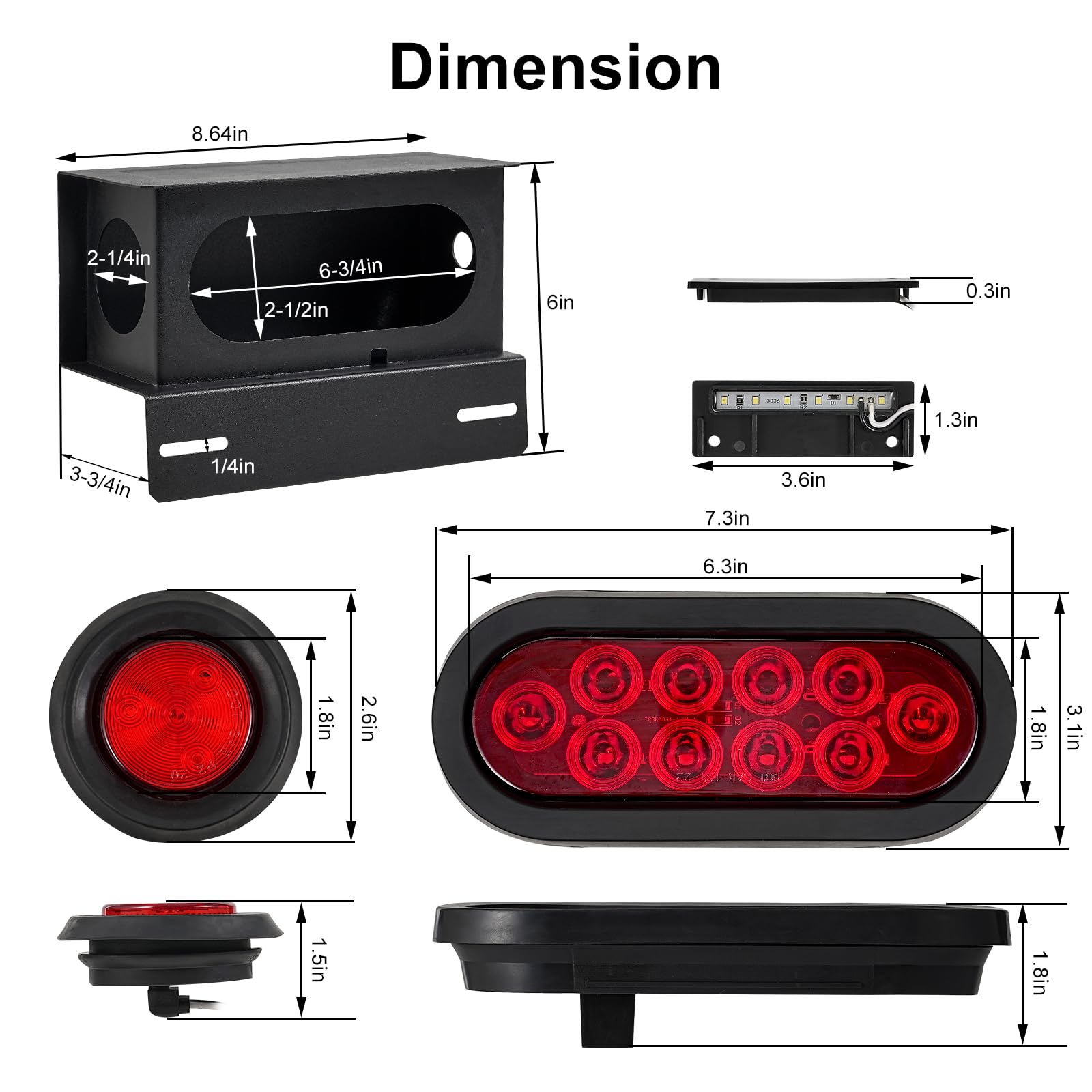 Aoibox LABFPHS5 Tail-Lights-Brake-Lights - View #6