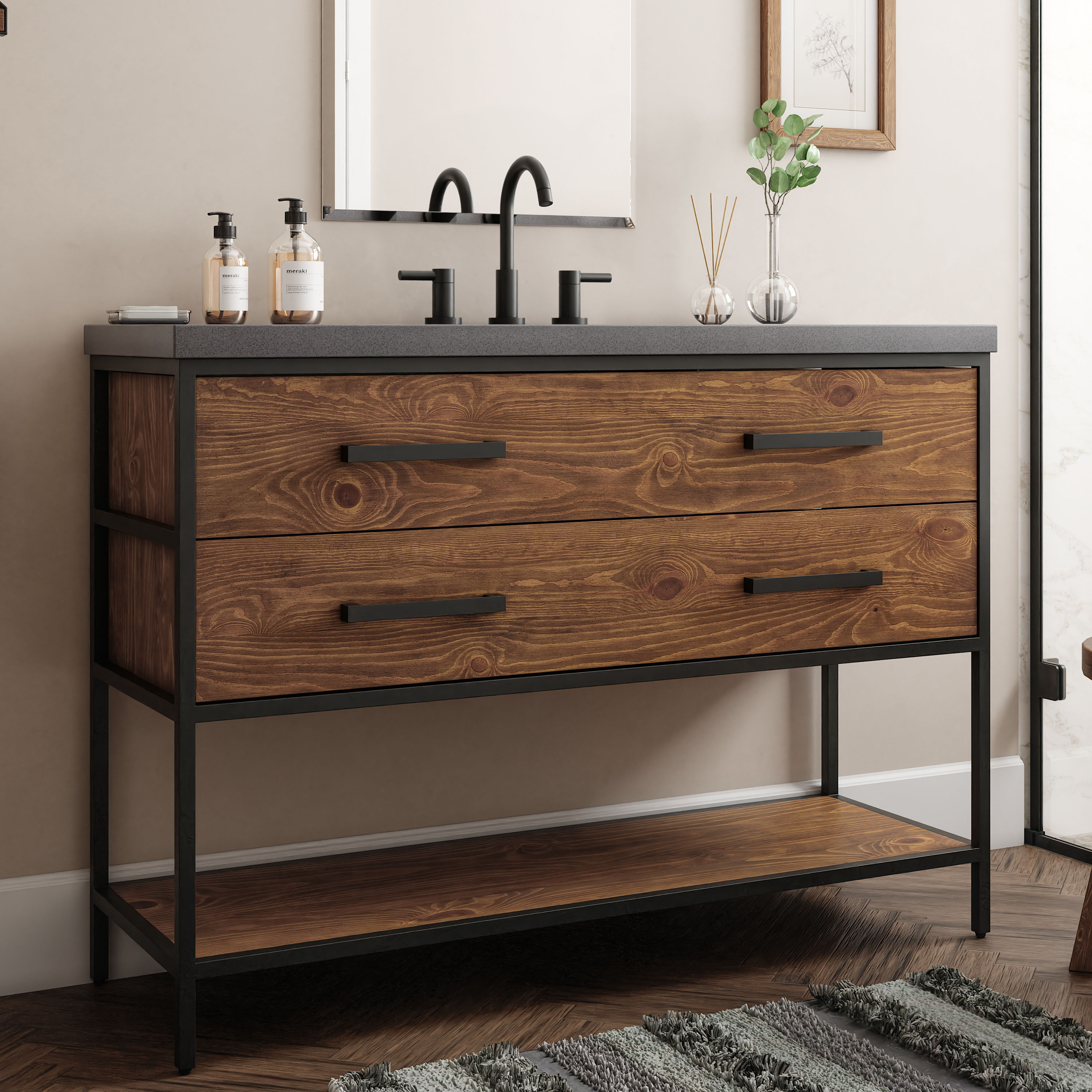 allen + roth 1650VA-48-285 Bath-Vanity-Combo - View #15
