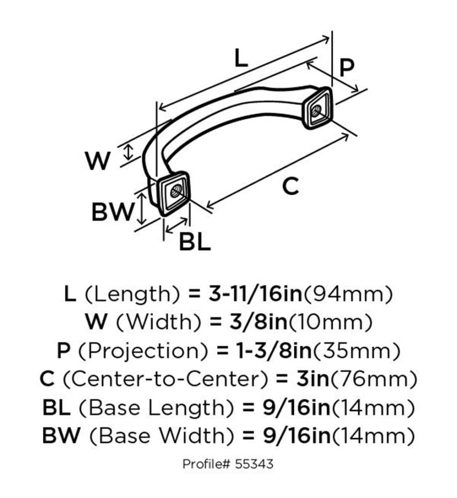 Amerock BP55343BBZ Cabinet-Pulls - View #4