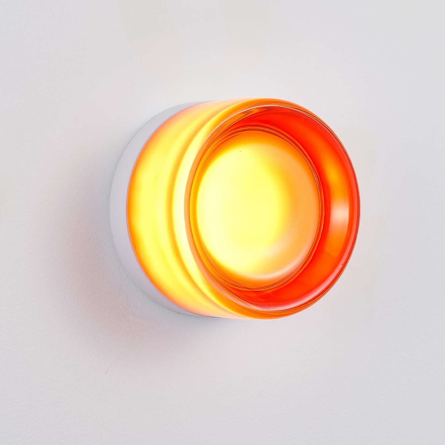 LOBREG  1 Pack 5.1 in 8W 850lm Red LED Indoor Wall Sconce with Glass Surface