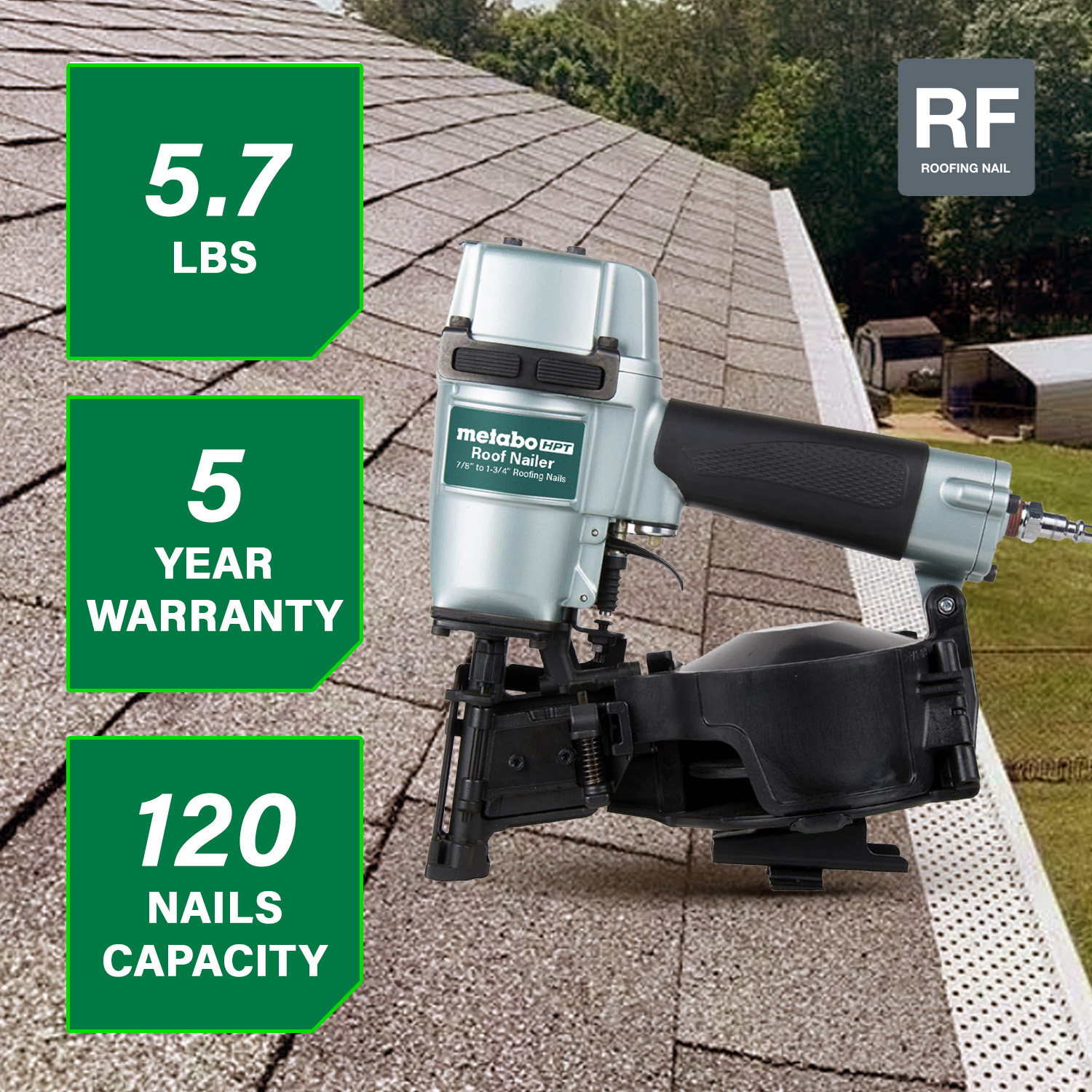 Metabo HPT NV45AB2M Roofing-Nailers - View #2