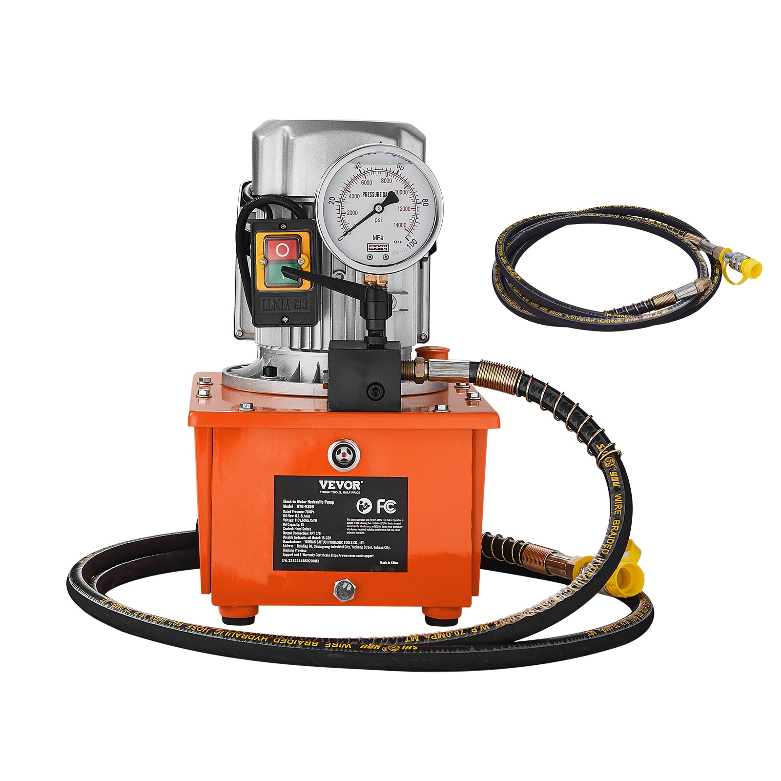 VEVOR DD750W8L3110VQZ1MV1 110 -Volt 8-Gallon Carbon steel Electric utility pump