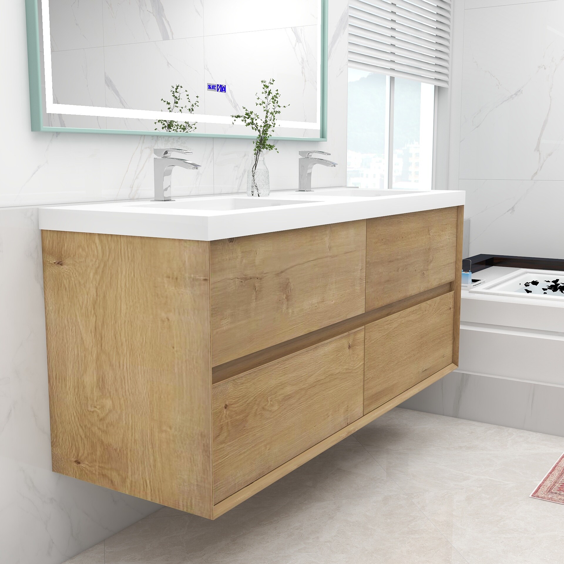 BV Better Vanity SLIM60D-OAK Bath-Vanity-Combo - View #6