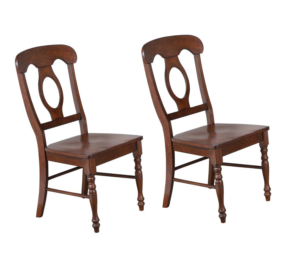 Sunset Trading DLU-ADW-C50-CT-2 Set of 2 Andrews Traditional Dining Side Chair (Wood Frame)