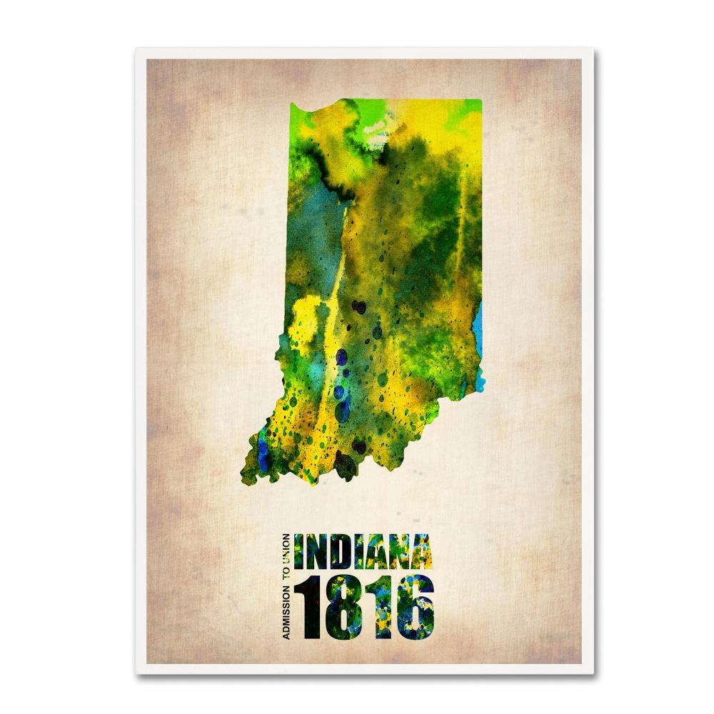Trademark Fine Art ALI0151-C1419GG Framed 19-Inches H x 14-Inches W Maps Canvas Print