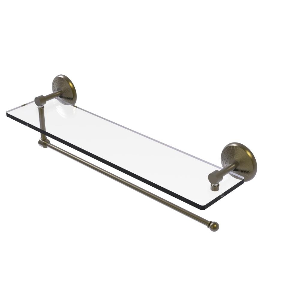 Allied Brass PMC-1PT/22-ABR Prestige Monte Carlo Antique Brass Wall mount Bathroom Shelf ( 22-in x 5-in x 5-in )