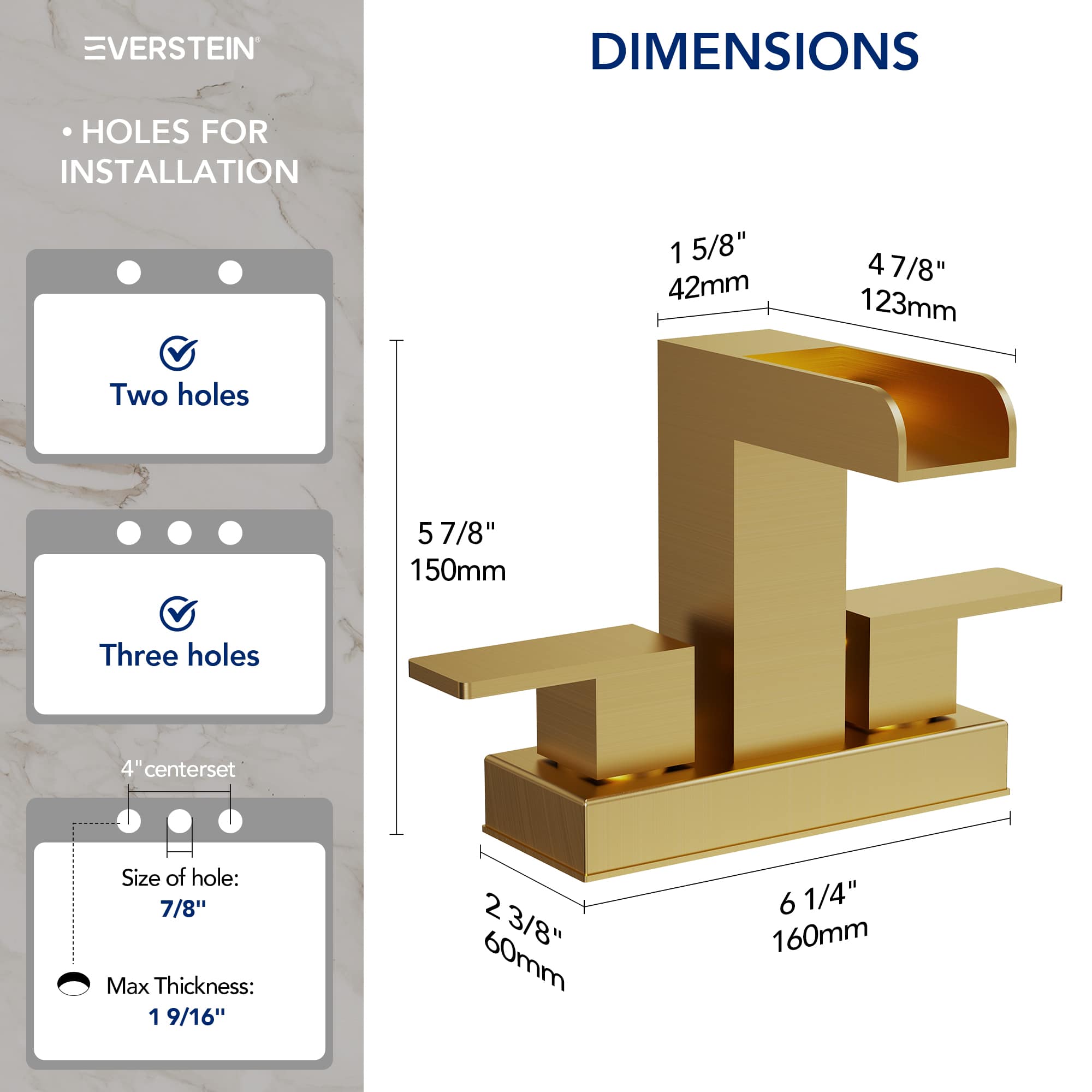 EVERSTEIN SFS-1118-GD Lavatory-Faucets - View #11