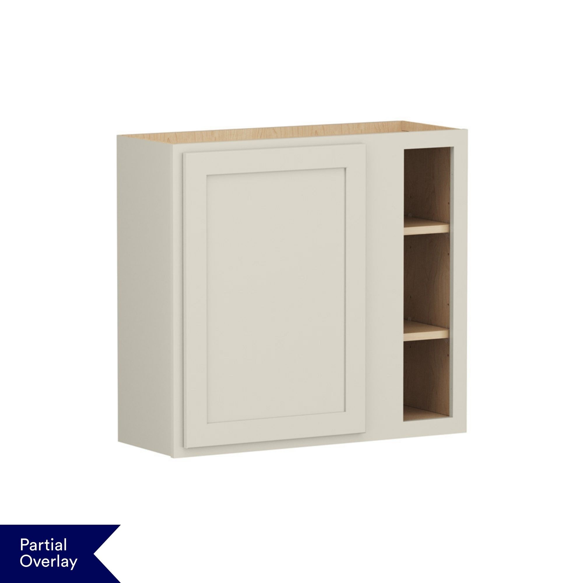 Shenandoah Breckenridge POL 33-in W x 30-in H x 12-in D Harbor Painted Blind Wall Fully Assembled Cabinet Recessed Panel Shaker #BLW33.3630-19MKS