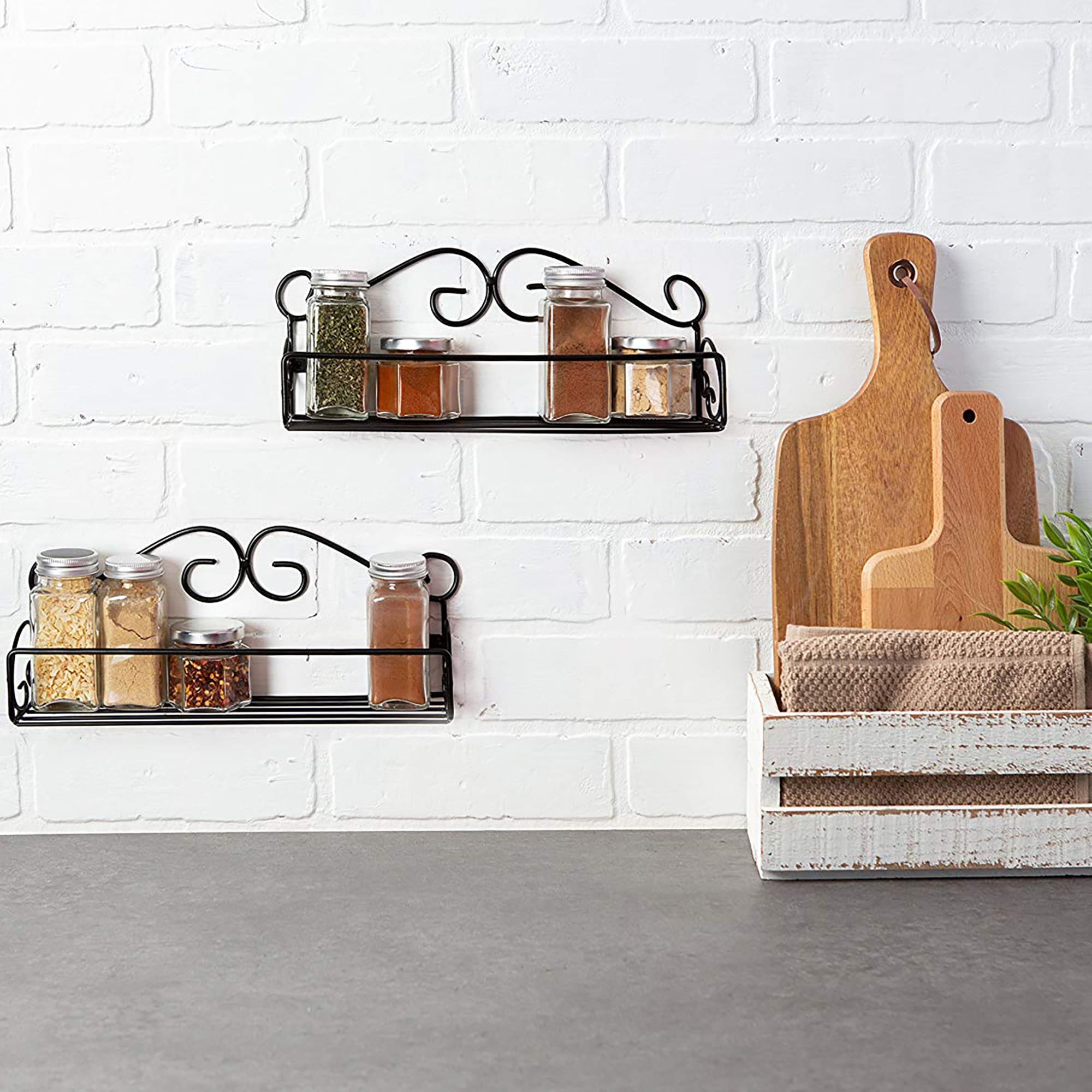 Galvanized discount spice rack