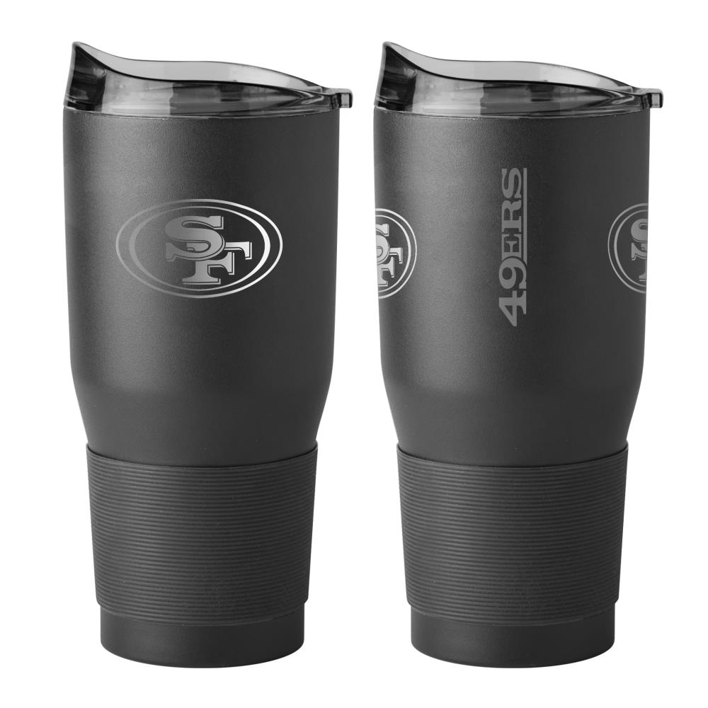 Logo Brands San Francisco 49ers 30-fl oz Stainless Steel Black Cup Set of:  1 at