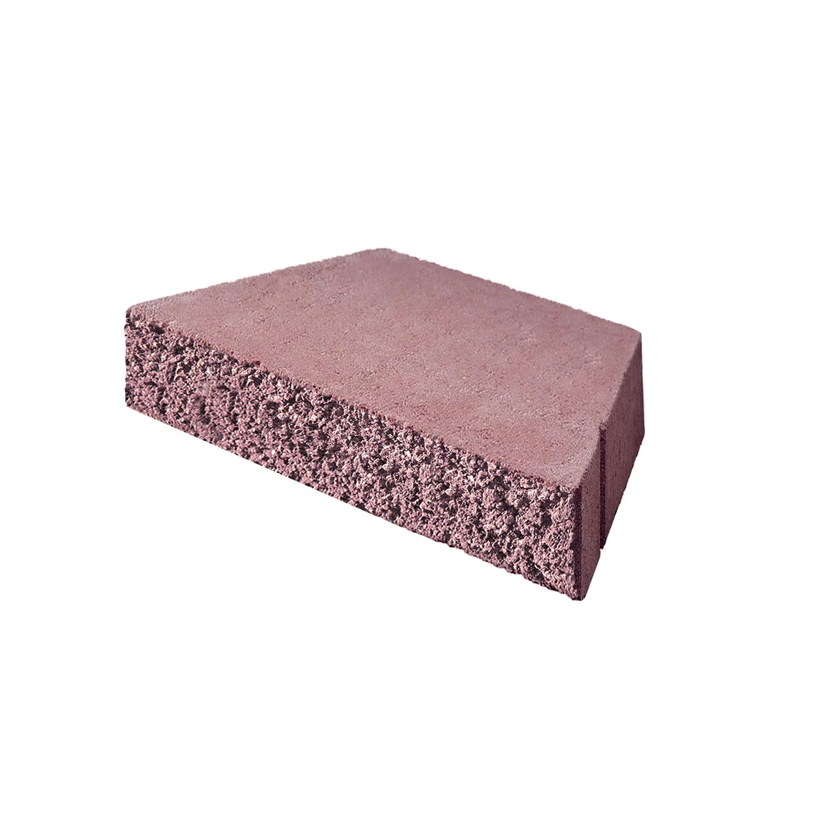 4-in H x 18-in L x 10.5-in D Rose Concrete Retaining Wall Cap in Red | - Keystone KEYUCR