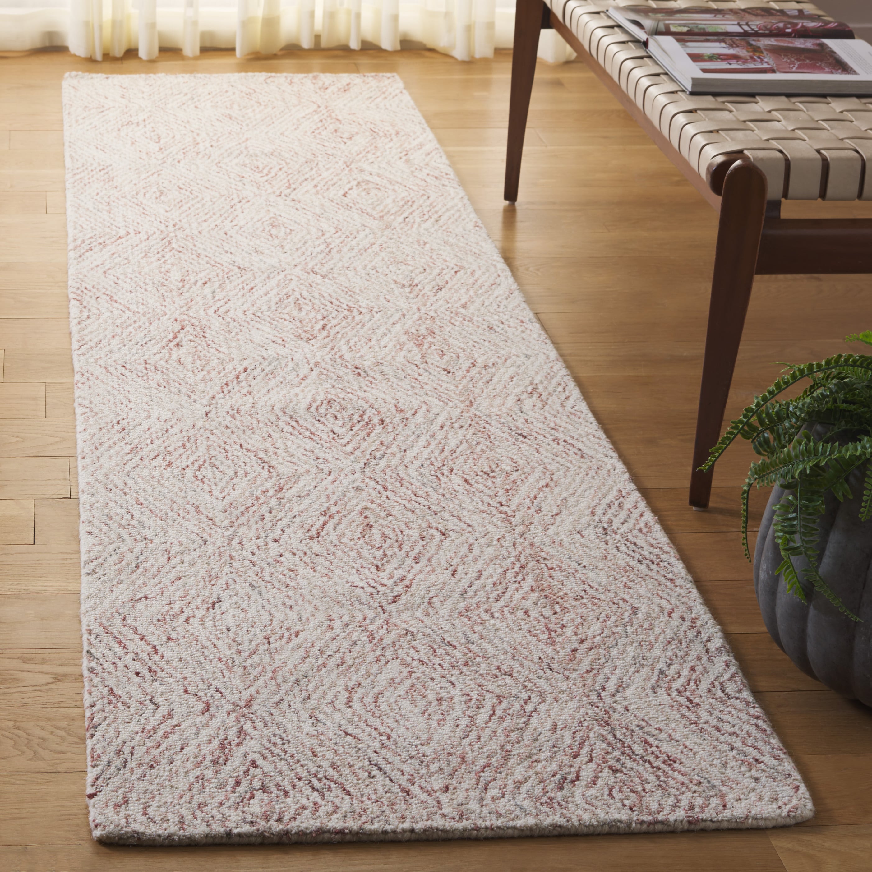  Ebony 901 Rust/Beige Contemporary 2ft-3in x 9ft Runner Rug