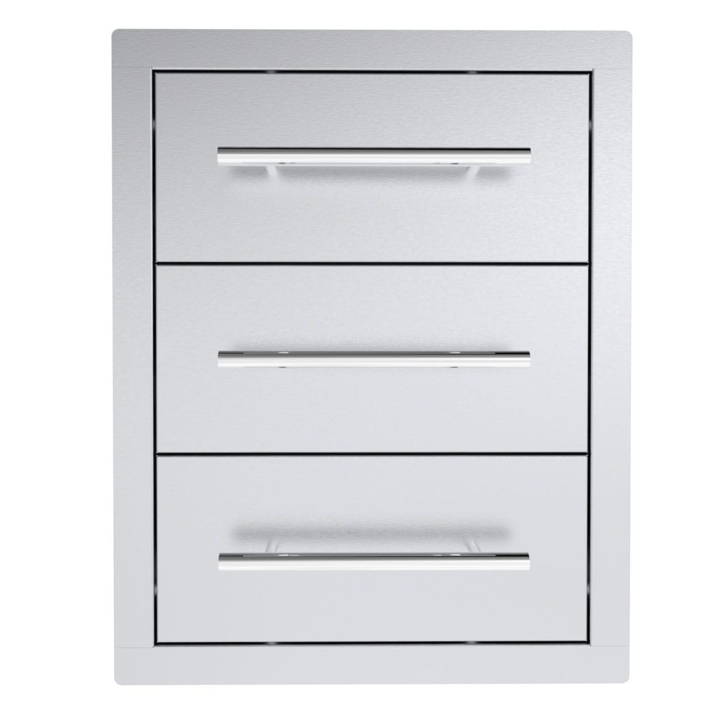 Sunstone TEX-16TD Texan 16.25-in W x 20.5-in H x 21-in D Built-In Grill Cabinet Triple drawer combo