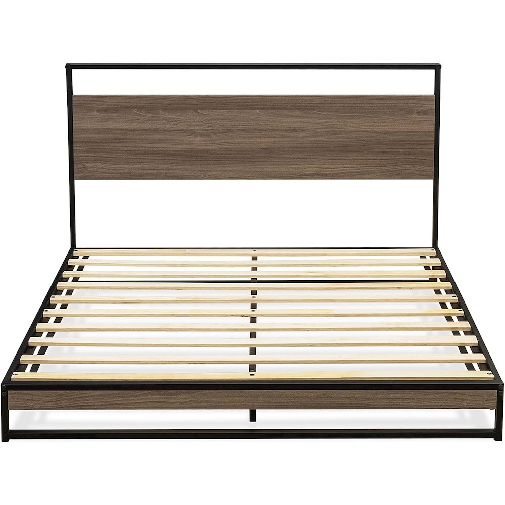 East West Furniture Wilson Queen Frame with 3 Supporting Legs High ...
