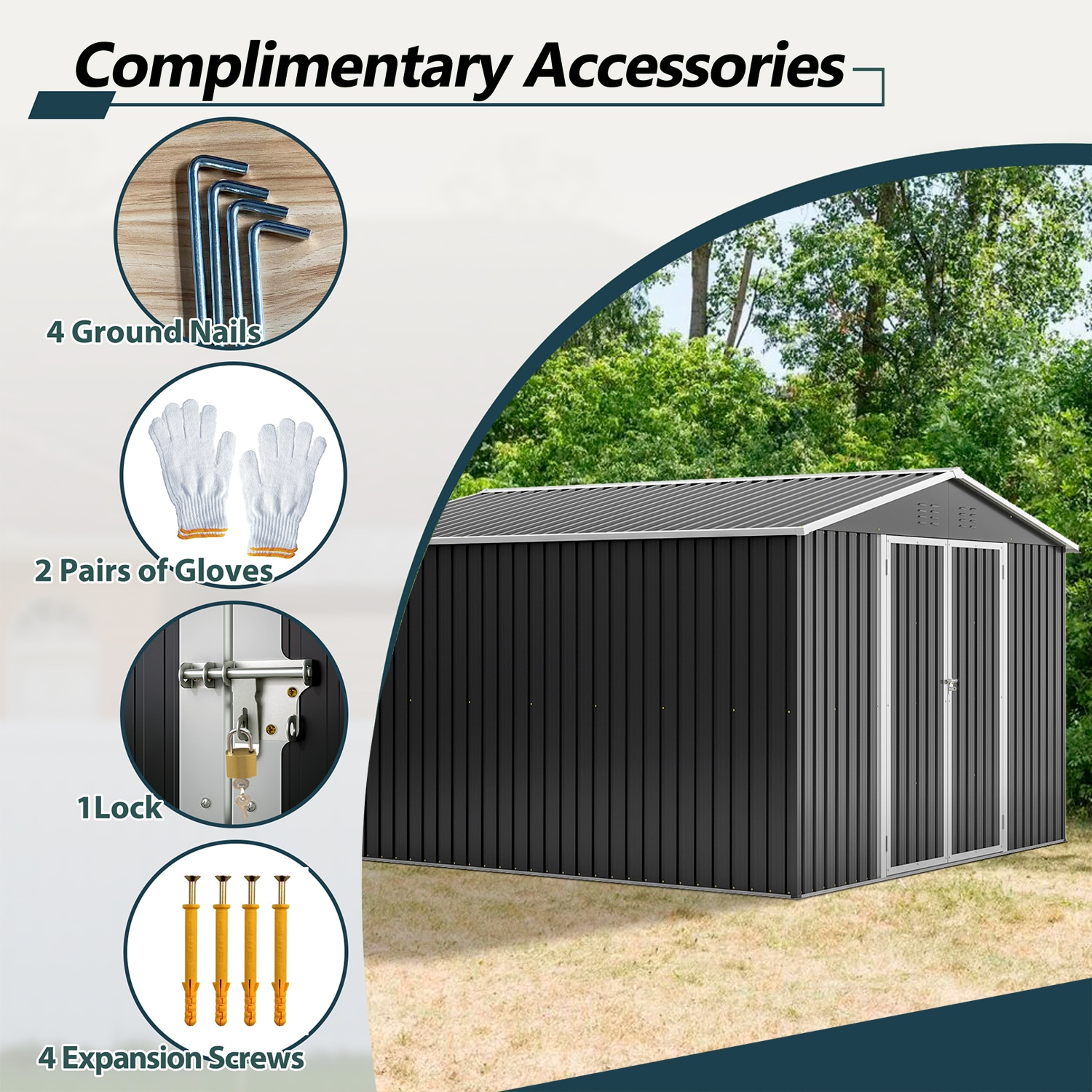 Maincraft D01-OSS31 Metal-Storage-Buildings-Sheds - View #7