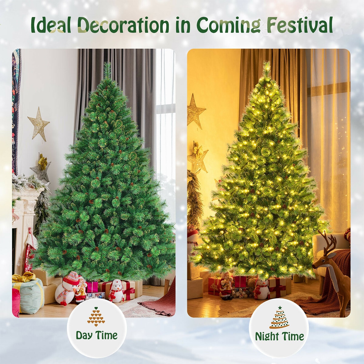 WELLFOR CM-HJY-23499US Artificial-Christmas-Trees - View #3