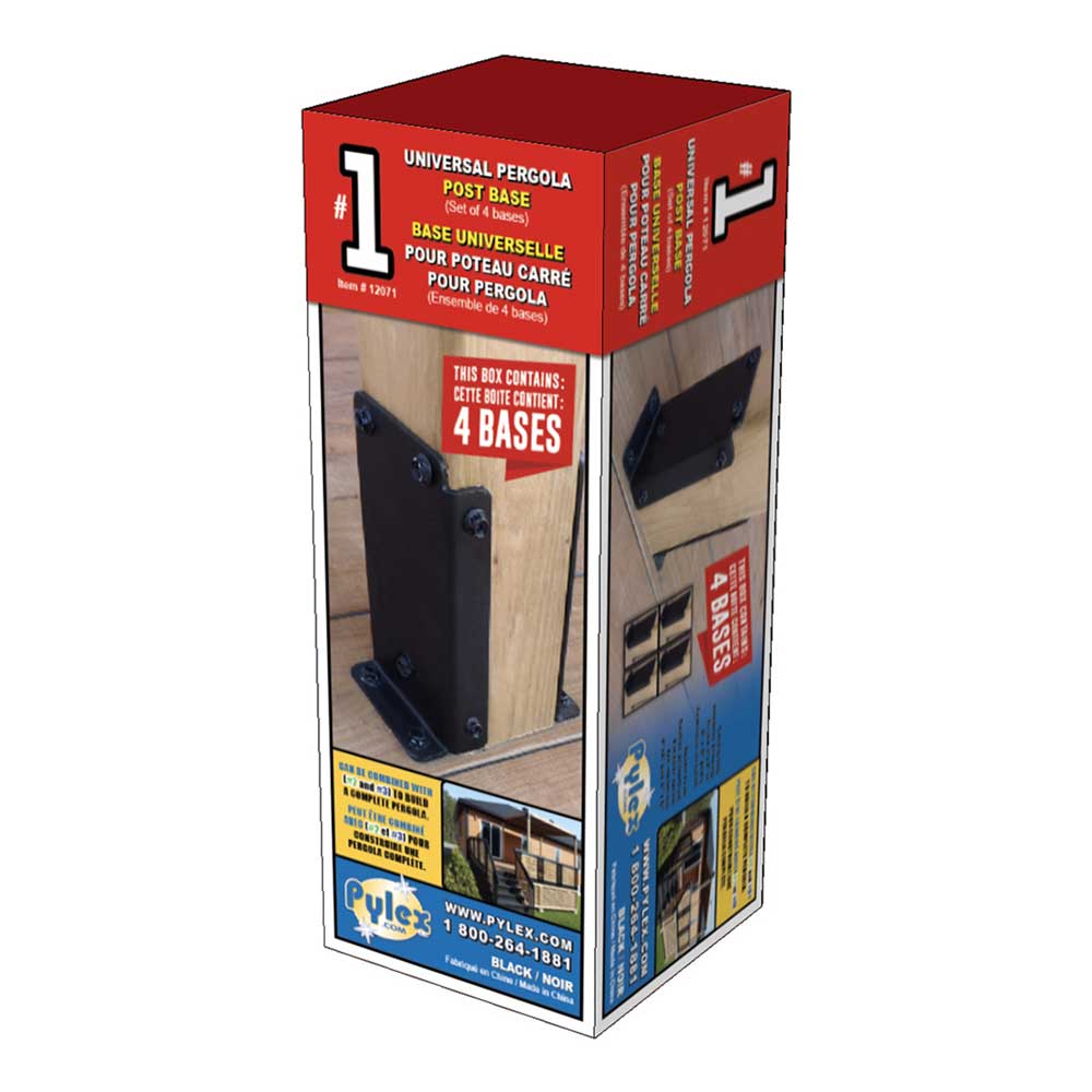 Pylex Universal Pergola Post Base Bracket Kit