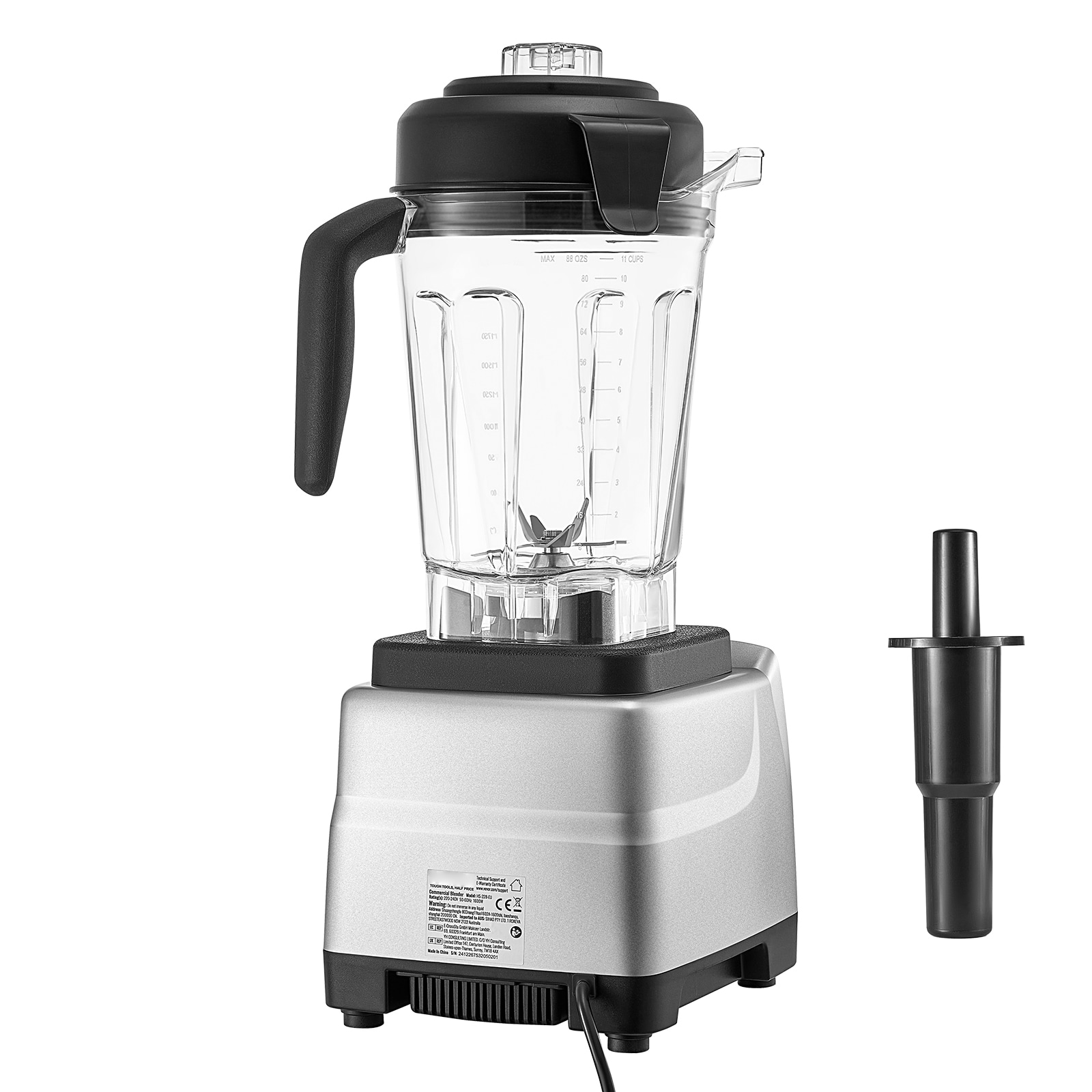VEVOR BDJYZSBJBJ306J8G2V1 Blender for Smoothies 3-oz 1 -Speed Blender and food processor combo ( Silver )
