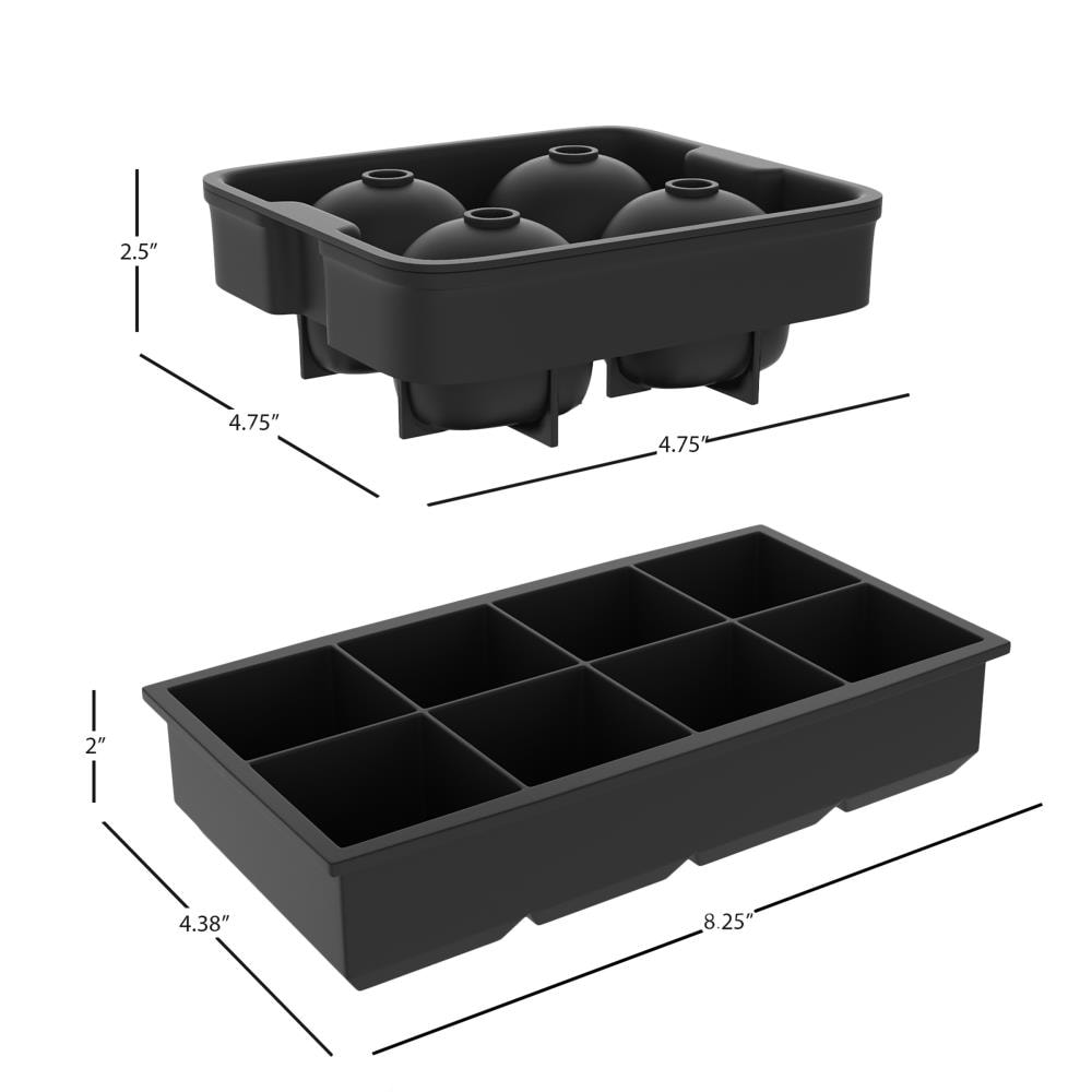 Hastings Home 2-Pack Plastic Black Reusable Ice Cubes in the
