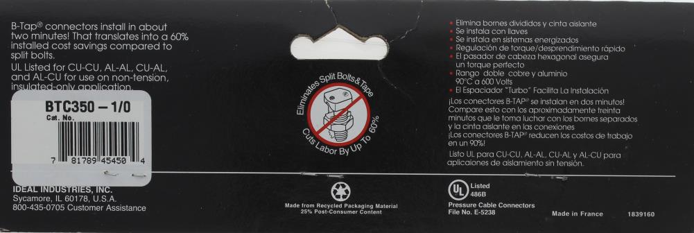 IDEAL BTC350-1/0 Wire-Connectors - View #10