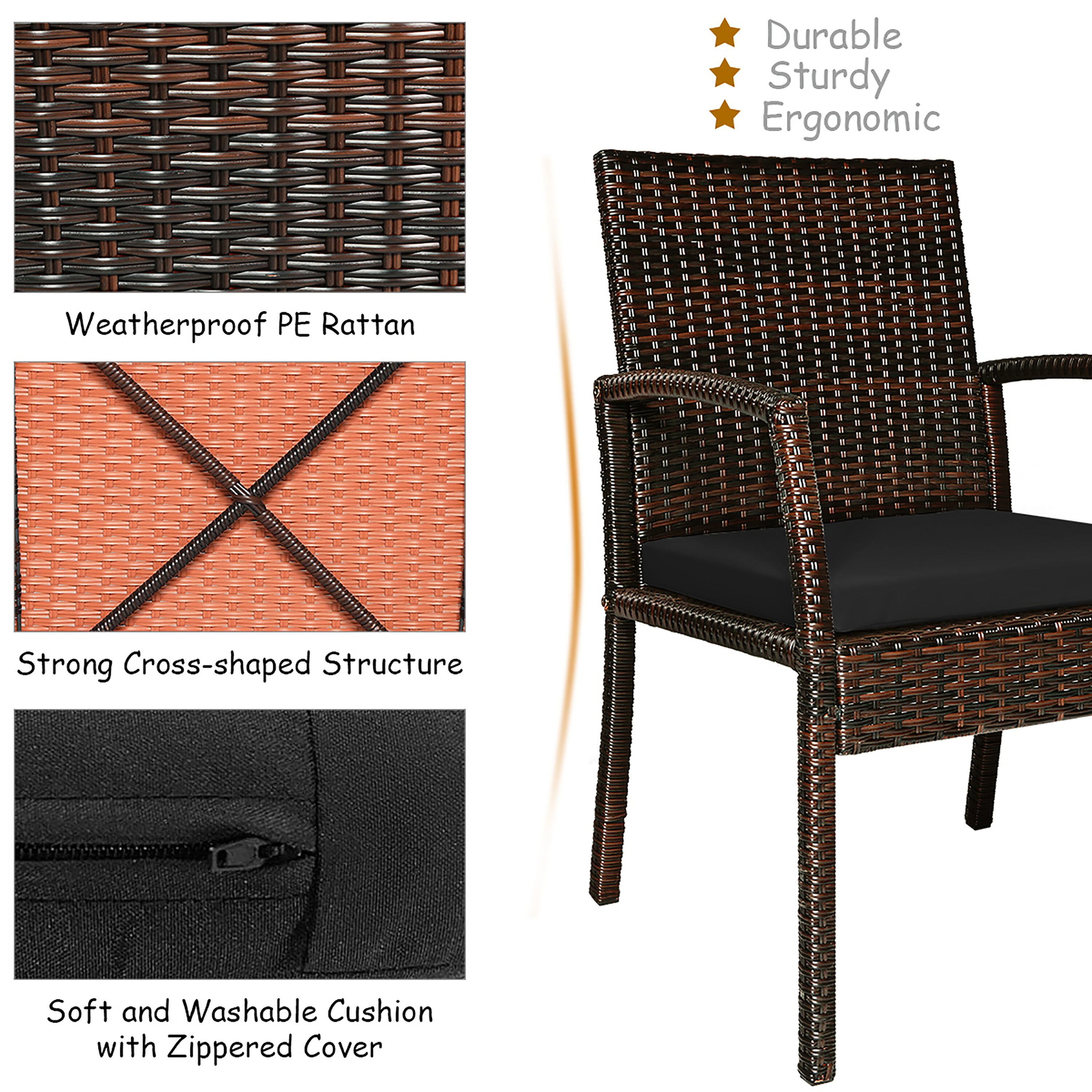 Costway HW70680DK+ Patio-Dining-Sets - View #2