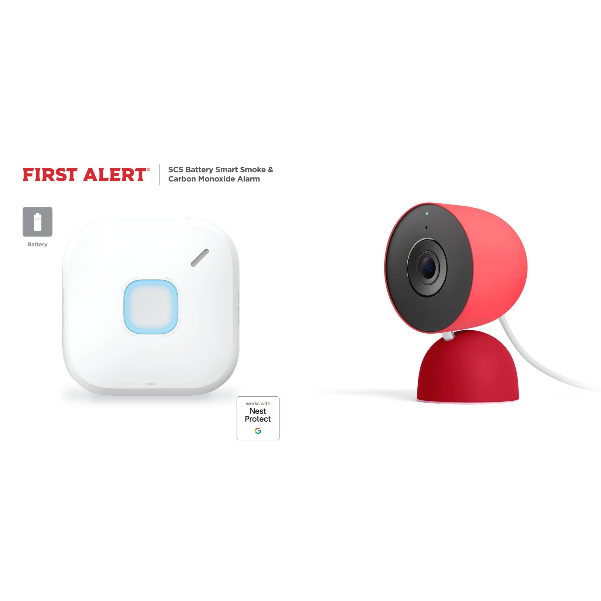 First Alert   Battery-operated Smart Combo Alarms & Google Nest Indoor Cameras