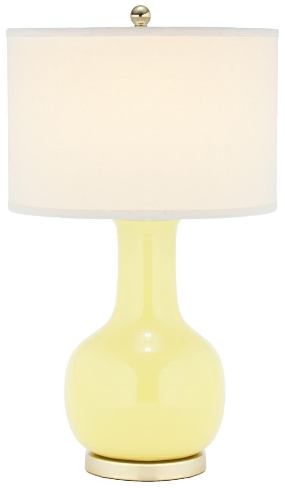 yellow bedside lamp shade