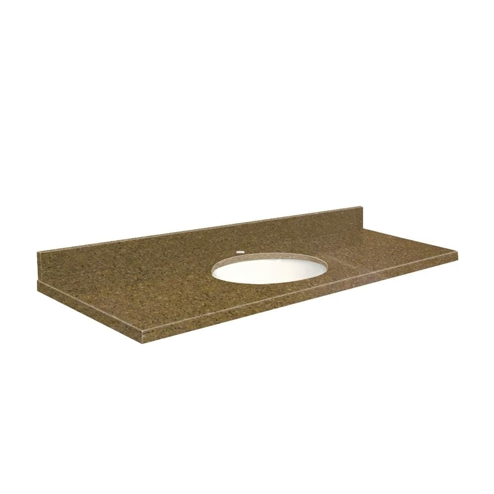 Transolid Q6122-3Q-A-W-1 61-in Capri Cliffs Quartz Undermount Single Sink Bathroom Vanity Top