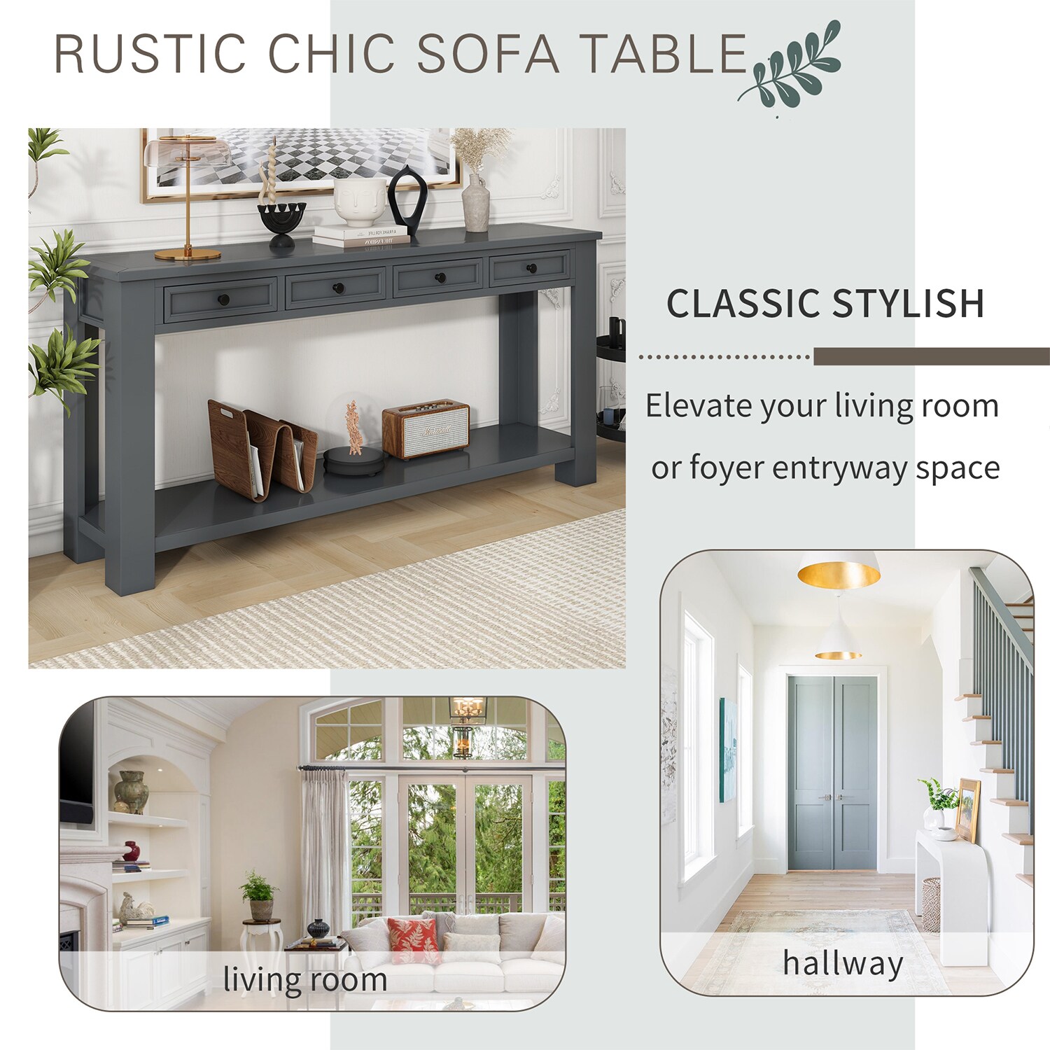 SINOFURN SYA020138GY Console-Sofa-Tables - View #10