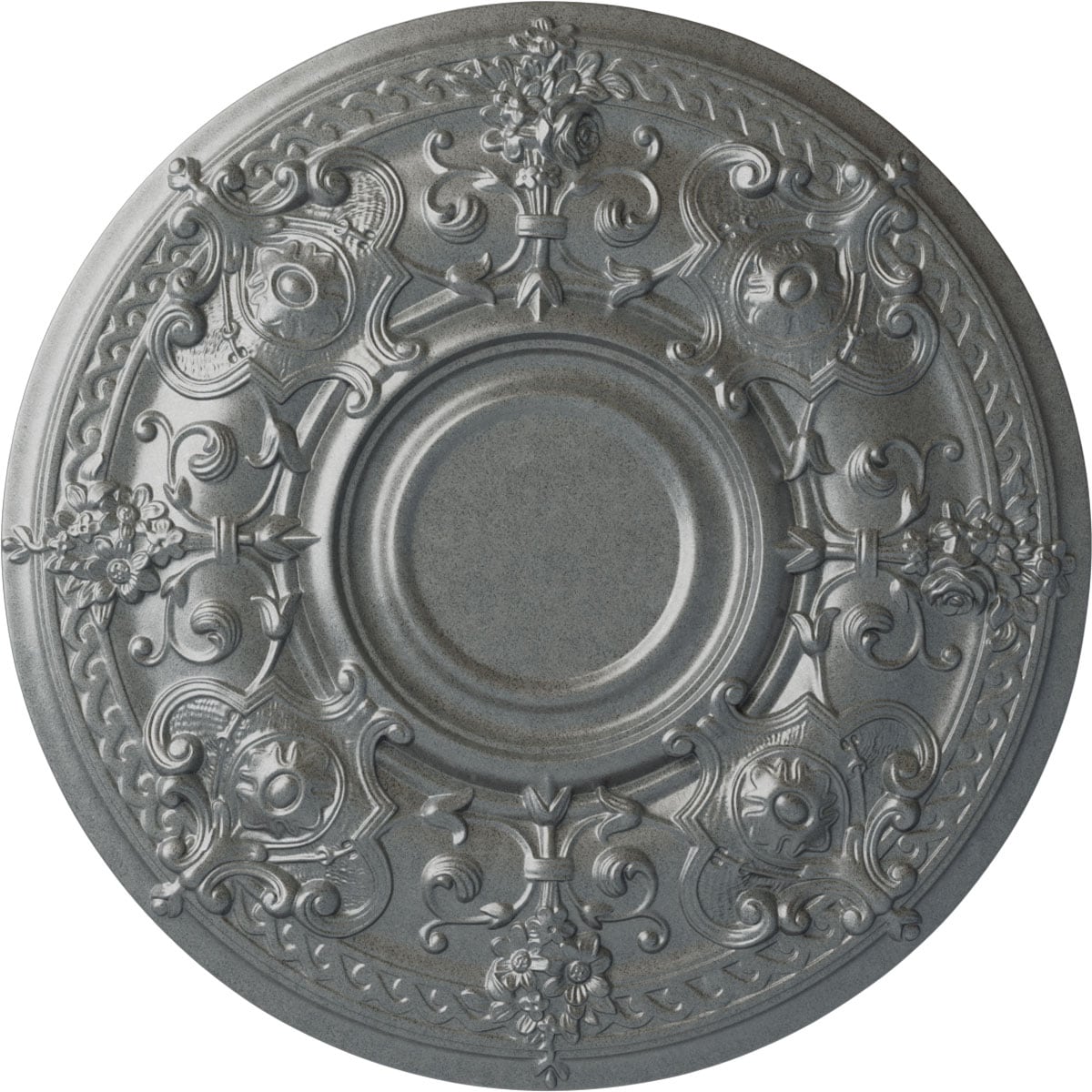 Ekena Millwork CM28OSPLS Oslo 28.125-in W x 28.125-in L Platinum Polyurethane Ceiling Medallion