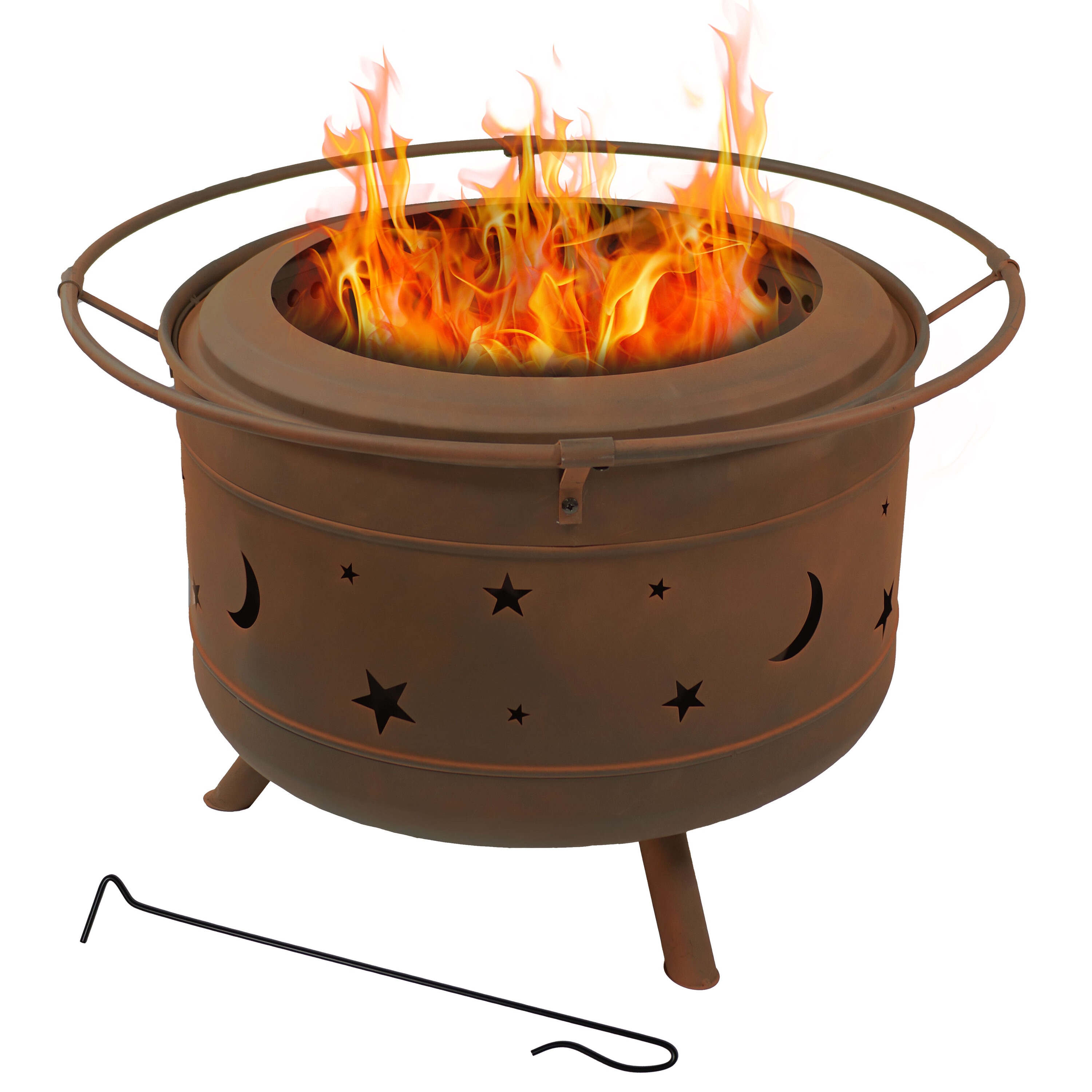 Sunnydaze Decor Cosmic Smokeless Fire Pit in the Wood-Burning Fire Pits ...